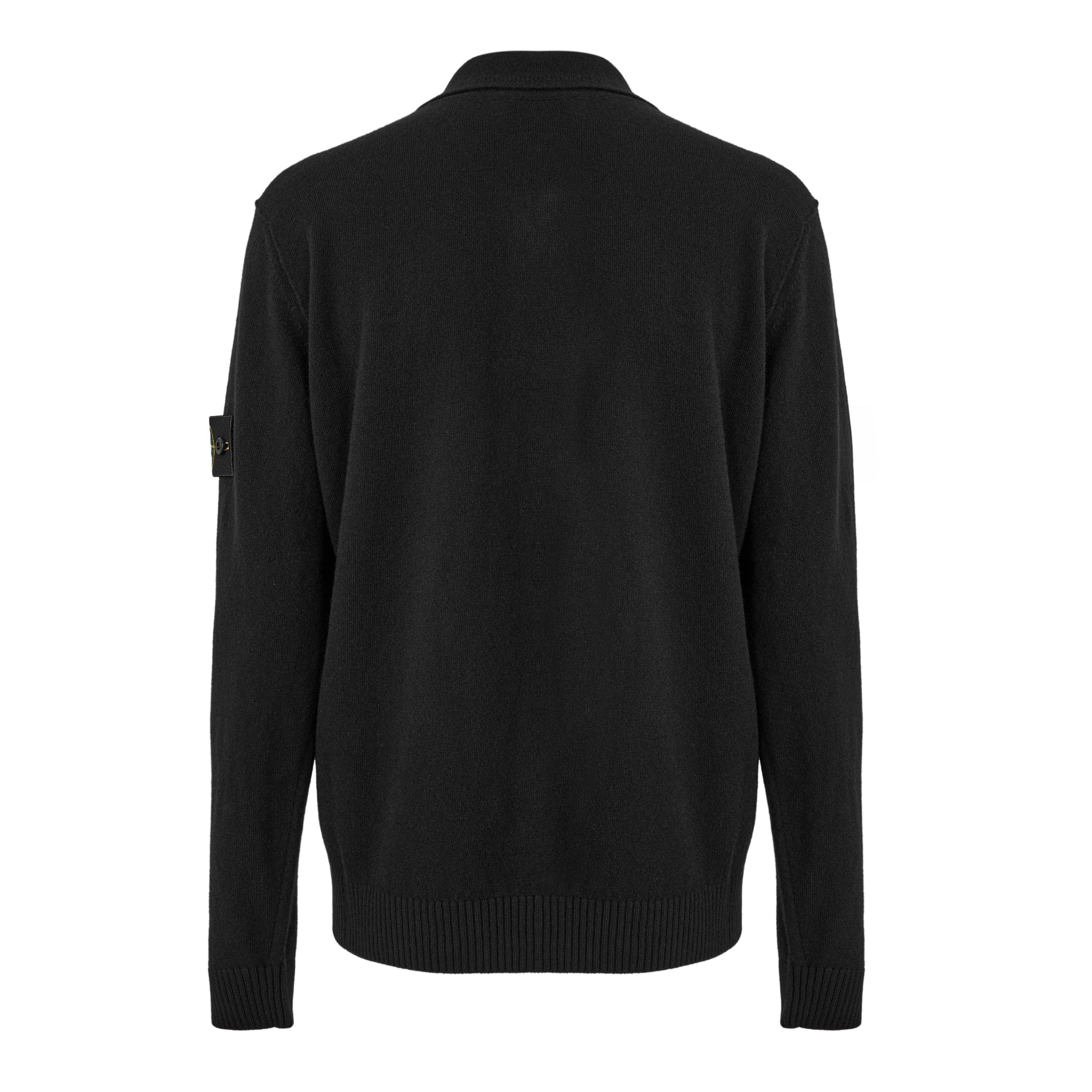 Black V0029 - Stone Island - Stone Knt LS Polo Sn64 - 2
