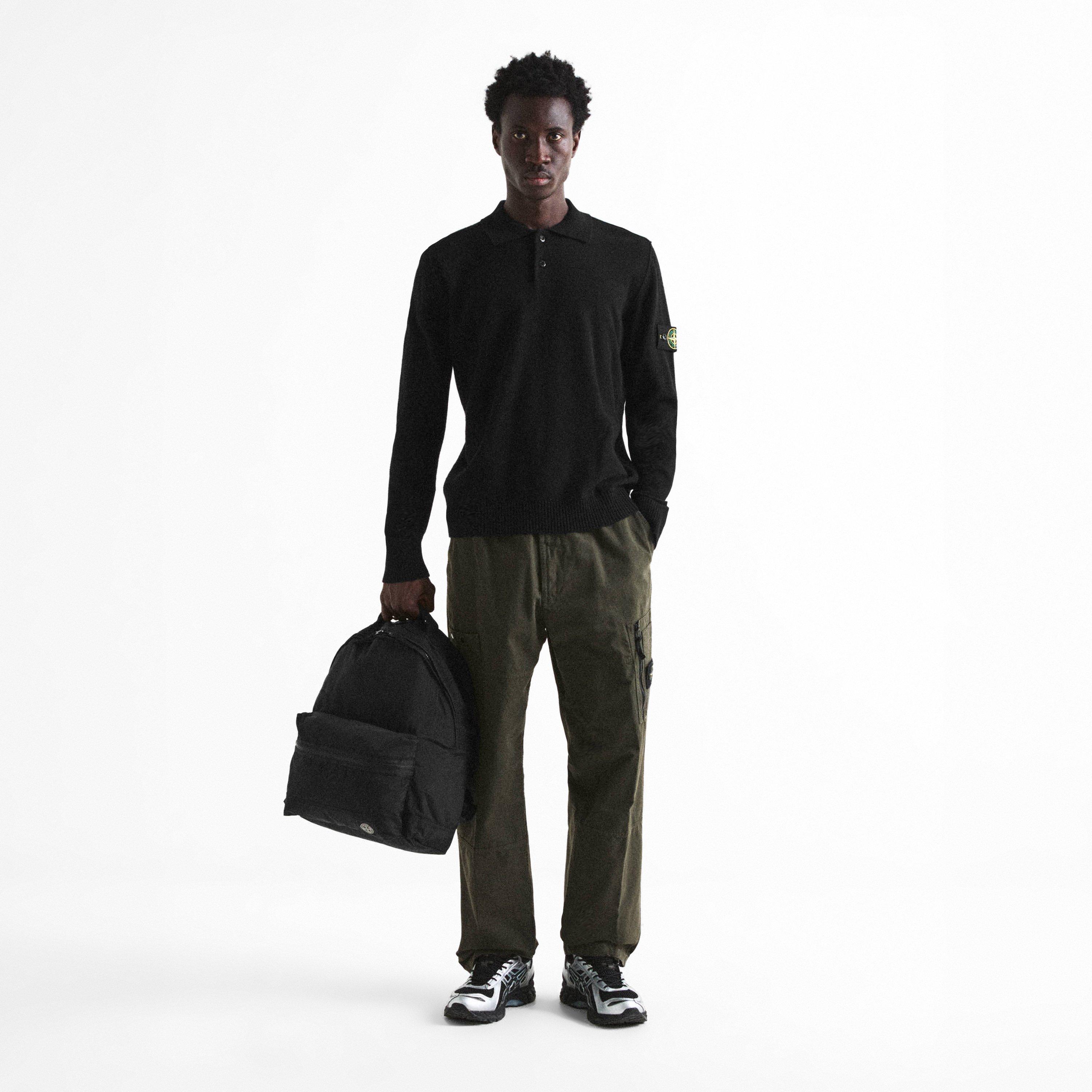 Black V0029 - Stone Island - Stone Knt LS Polo Sn64 - 6