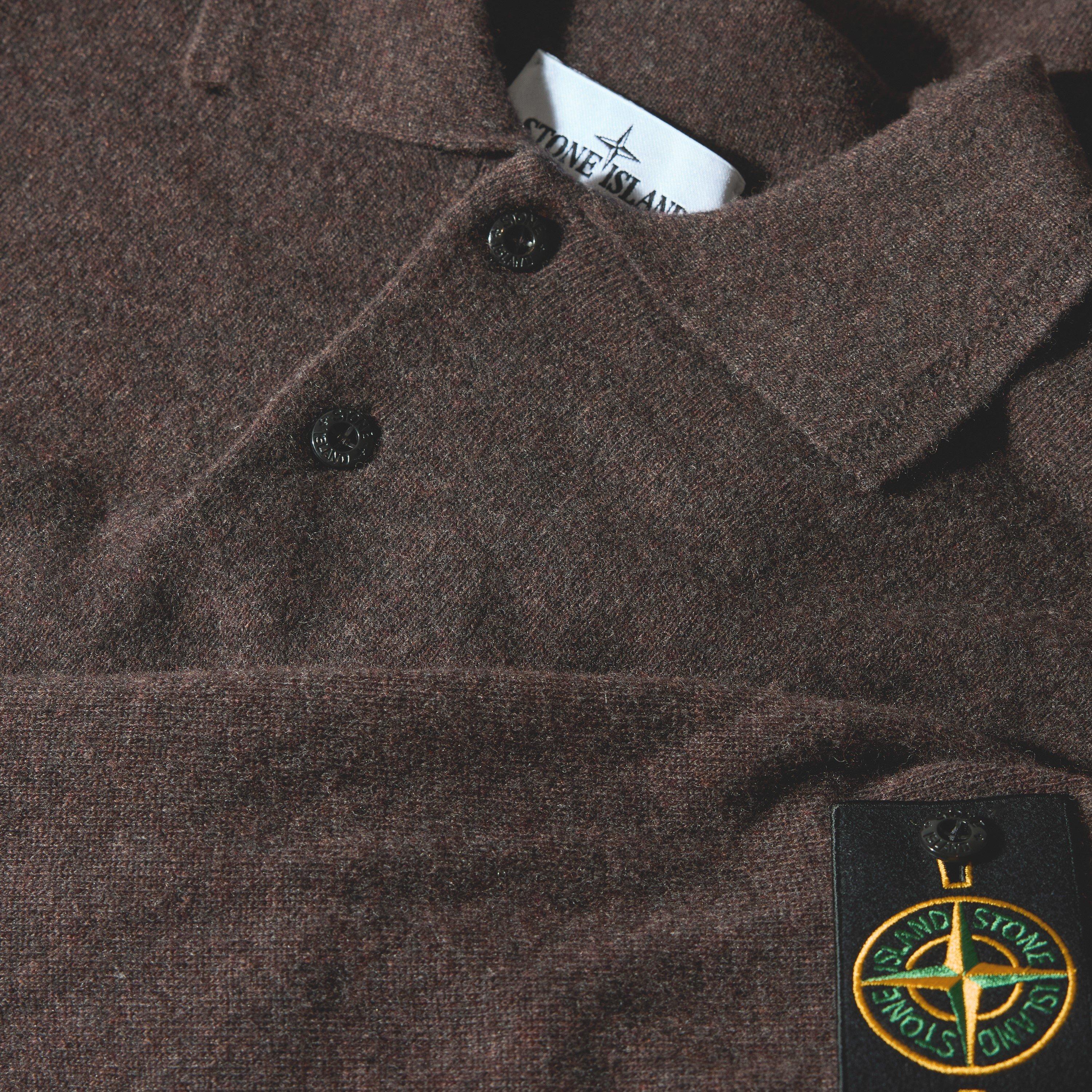 Mel Lead V0M62 - Stone Island - Men's Wool Knitted Long-Sleeve Polo - 5