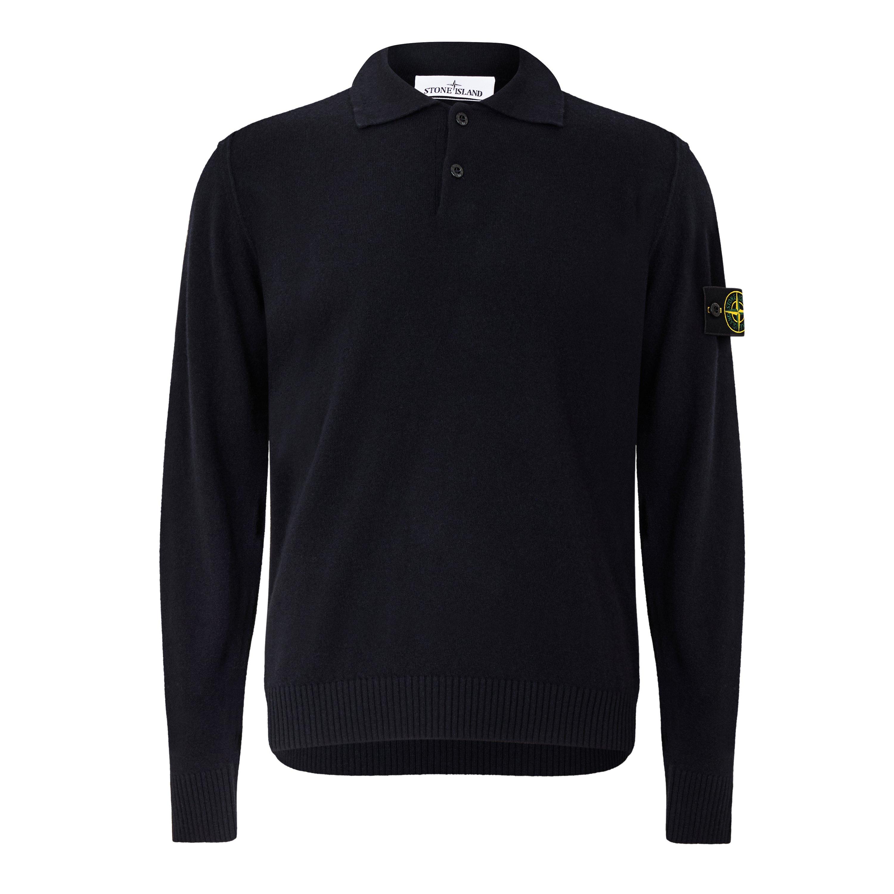 Stone Island Stone Knt LS Polo Sn64 - Navy V0020 - M