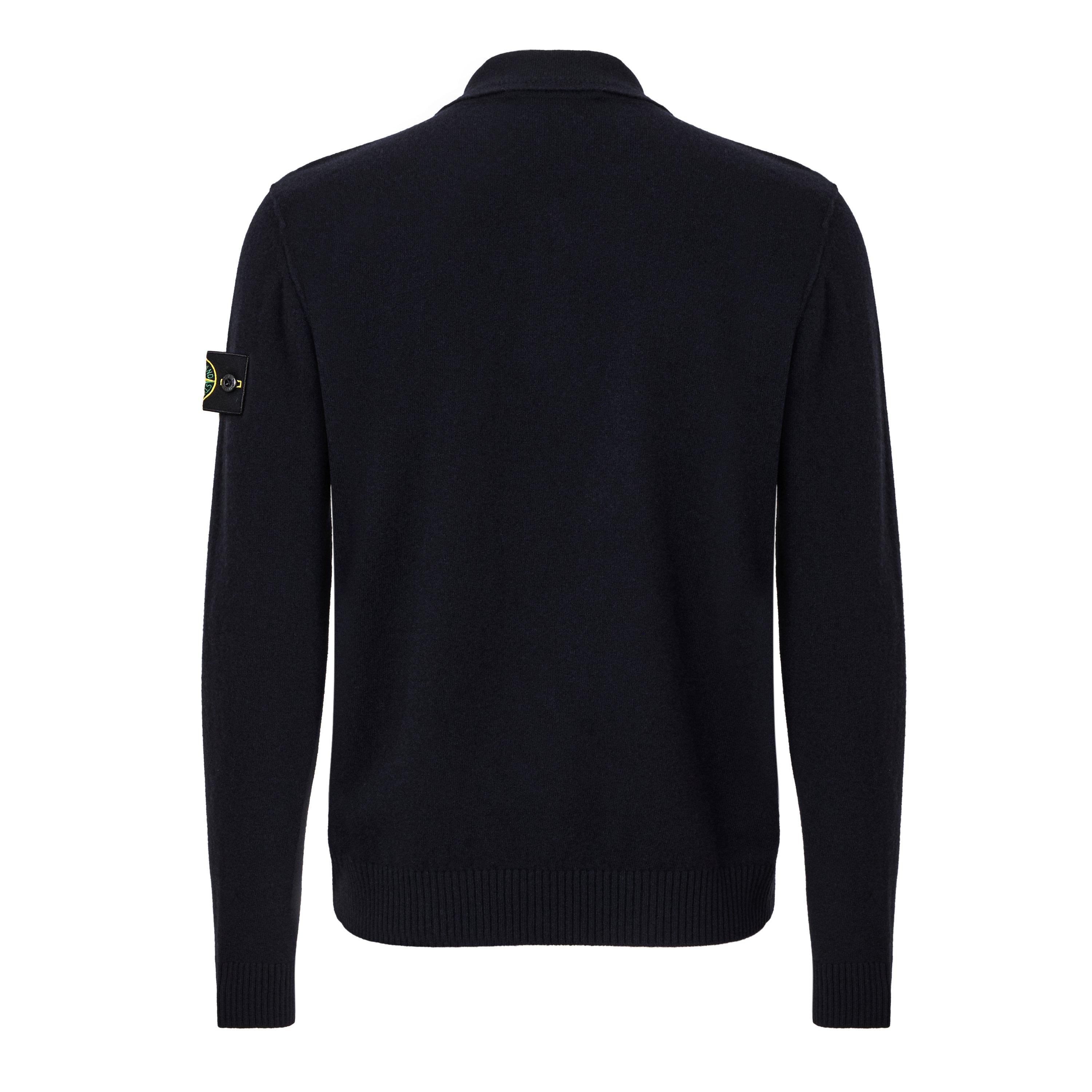 Navy V0020 - Stone Island - Stone Knt LS Polo Sn64 - 2