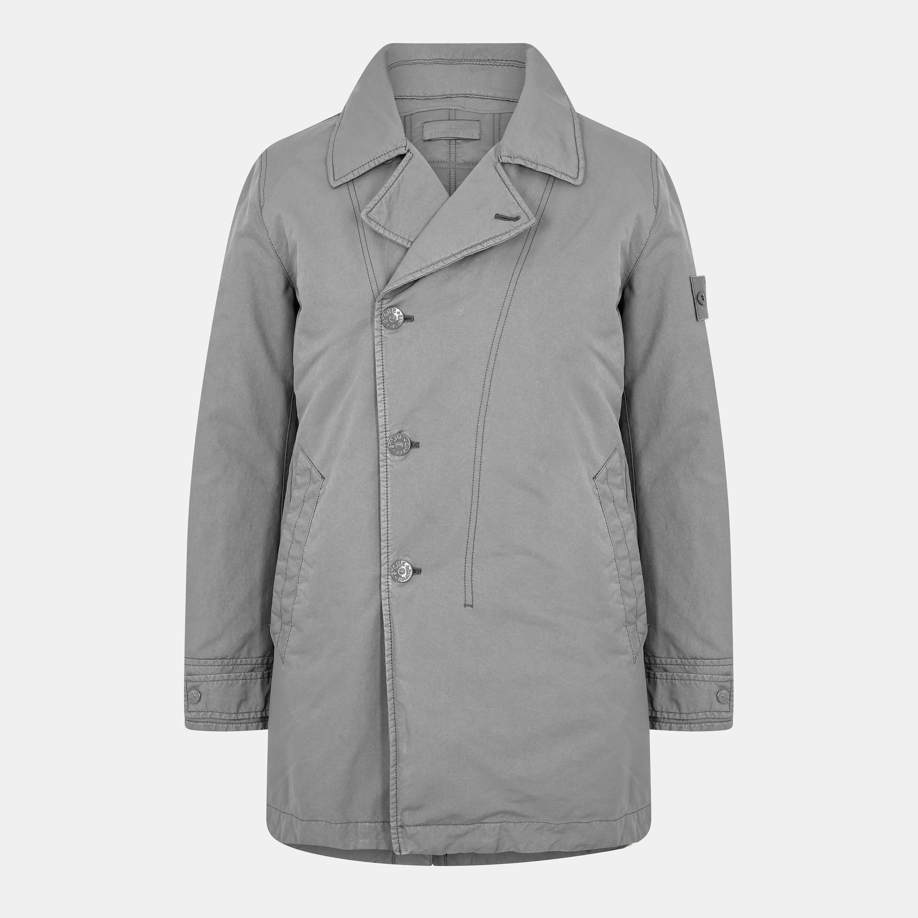 未使用品　stone  ghost piece peacoat Stone Island Ghost Piece Padded David-TC Pea Coat Dark Grey | HAVEN
