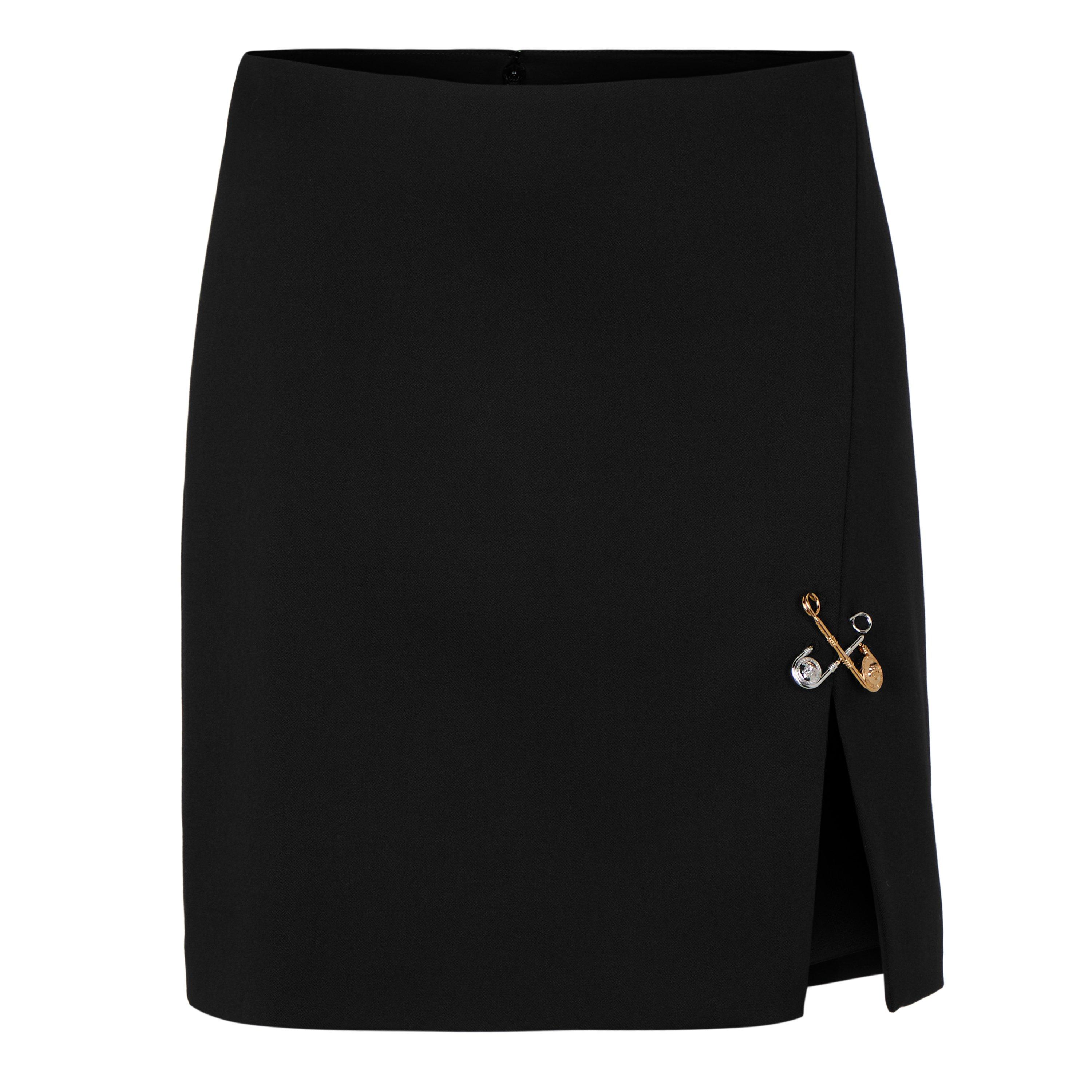 Black - Versace - Pin-A-Line Mini Skirt - 5