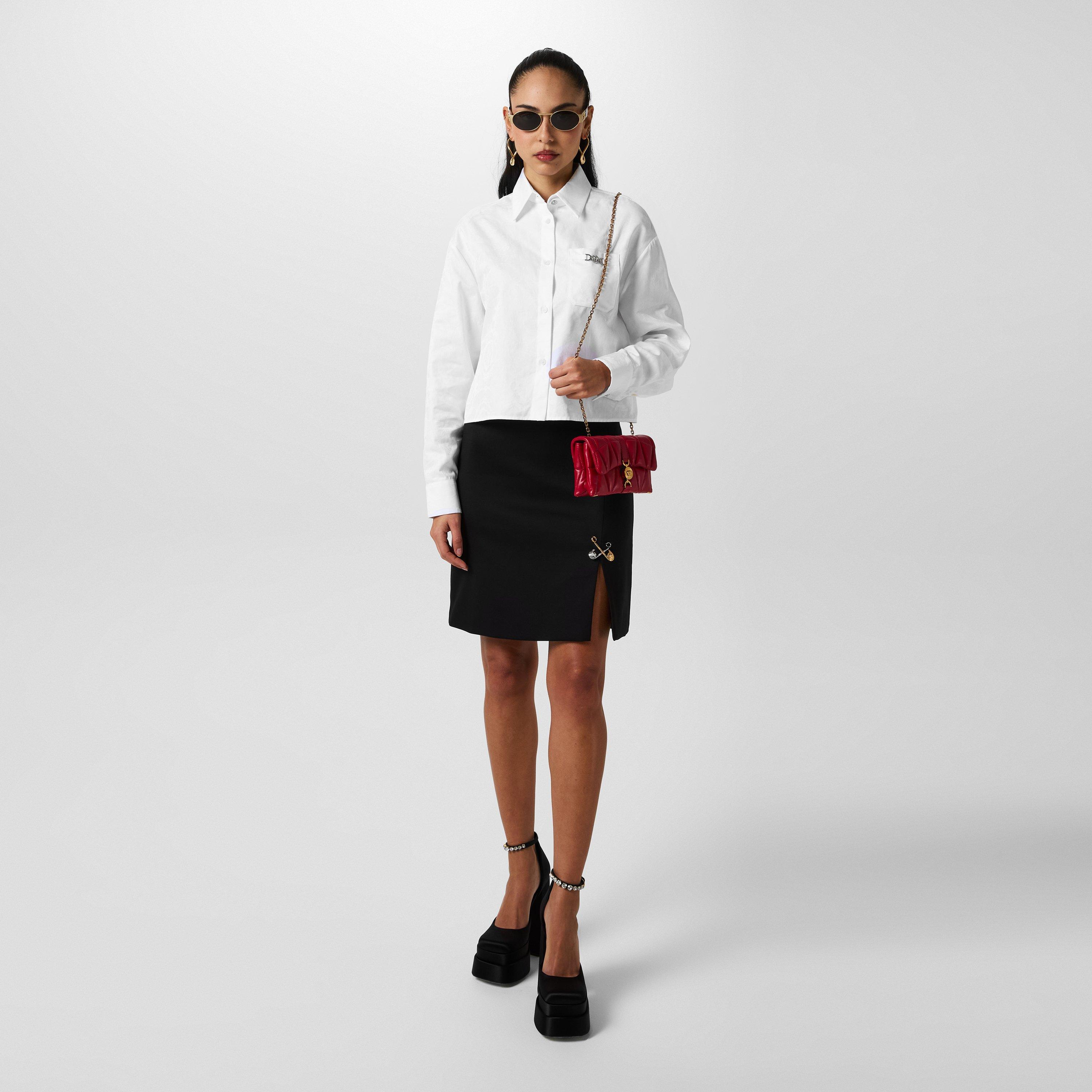 Black - Versace - Pin-A-Line Mini Skirt - 4