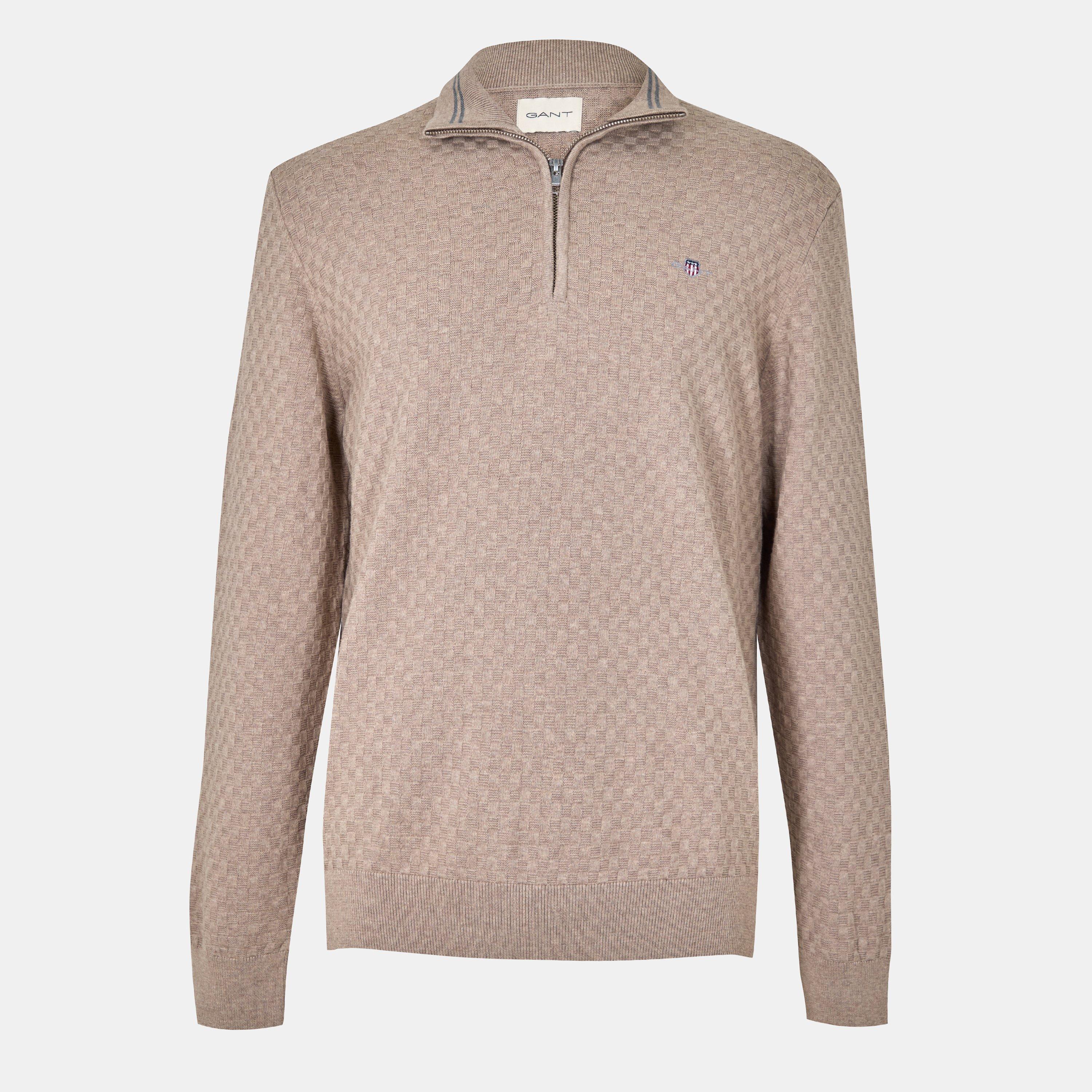Gant Shield 1/2 Zip Jumper - Sand Melange - XL