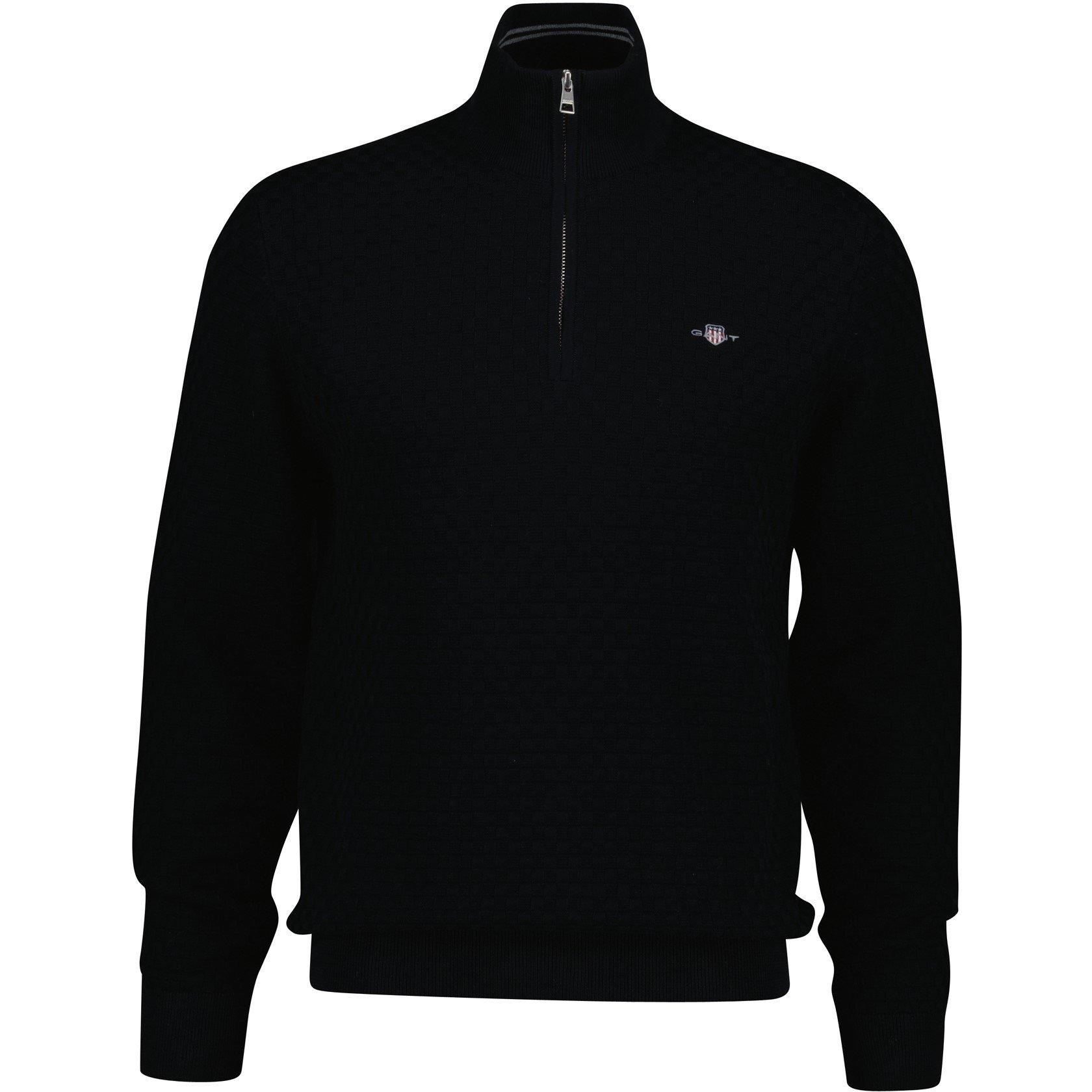 Black 005 - Gant - Shield 1/2 Zip Jumper - 1