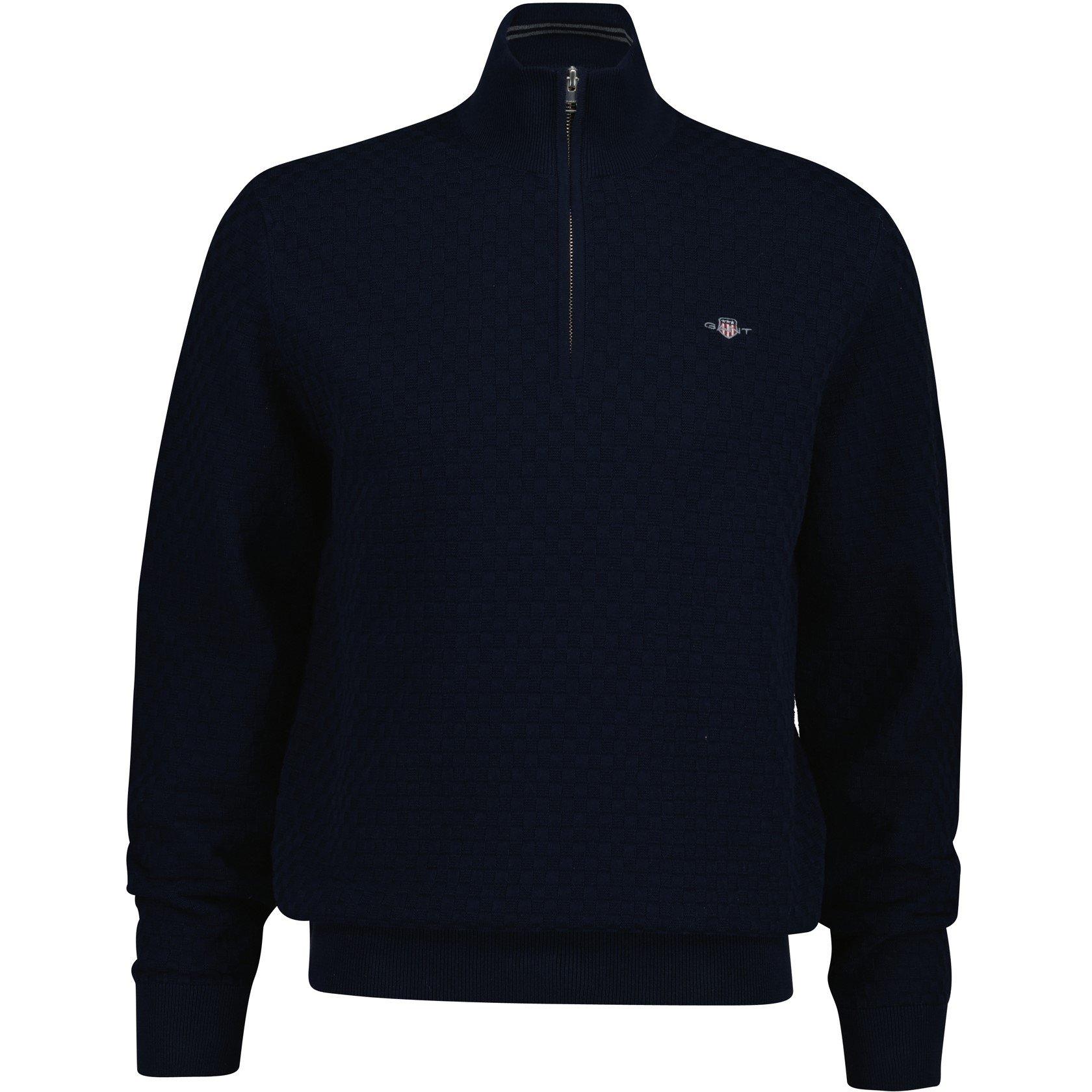 Gant Shield 1/2 Zip Jumper - Navy 433 - XL