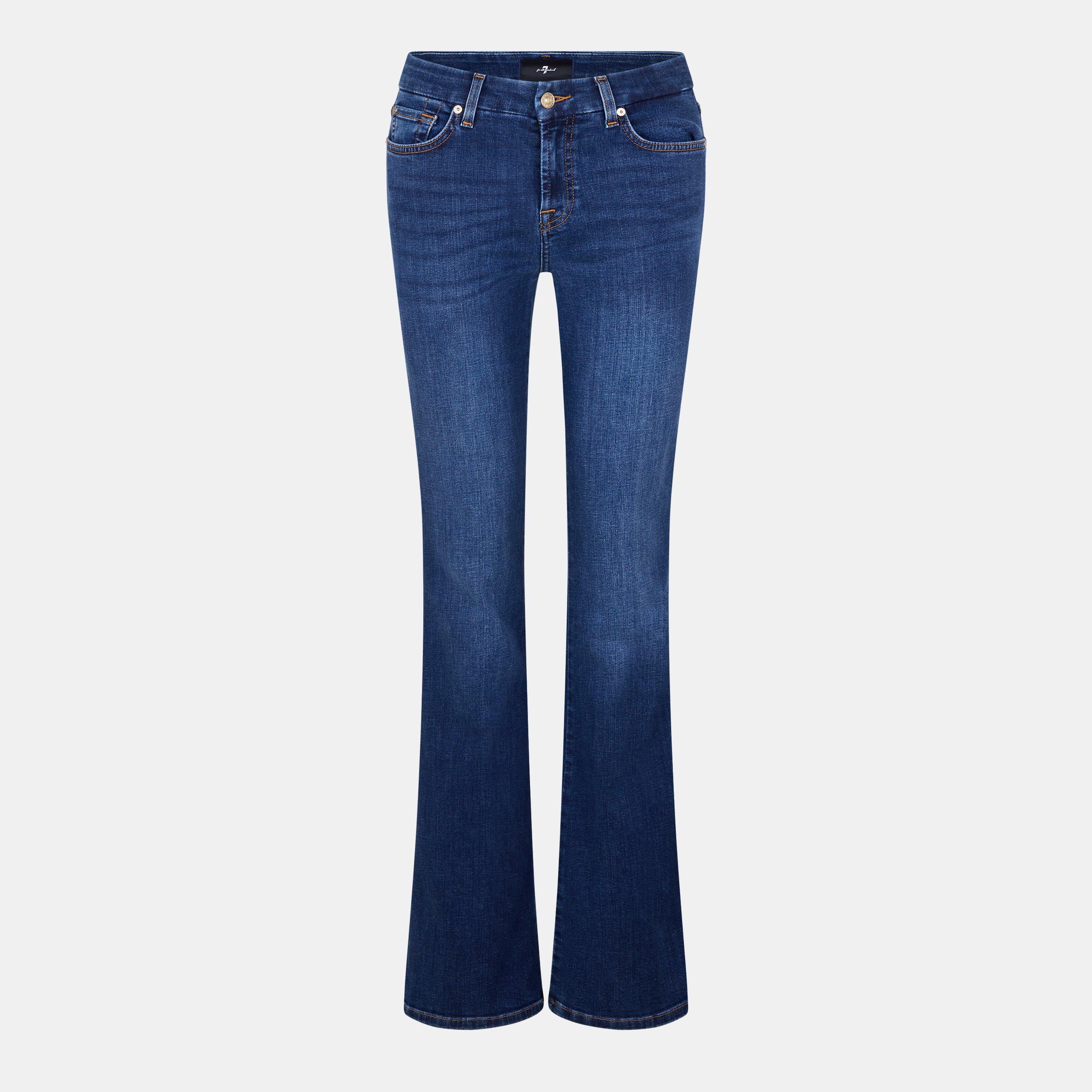 7 For All Mankind Women's Bootcut Jeans - Dark Blue - 28 L30