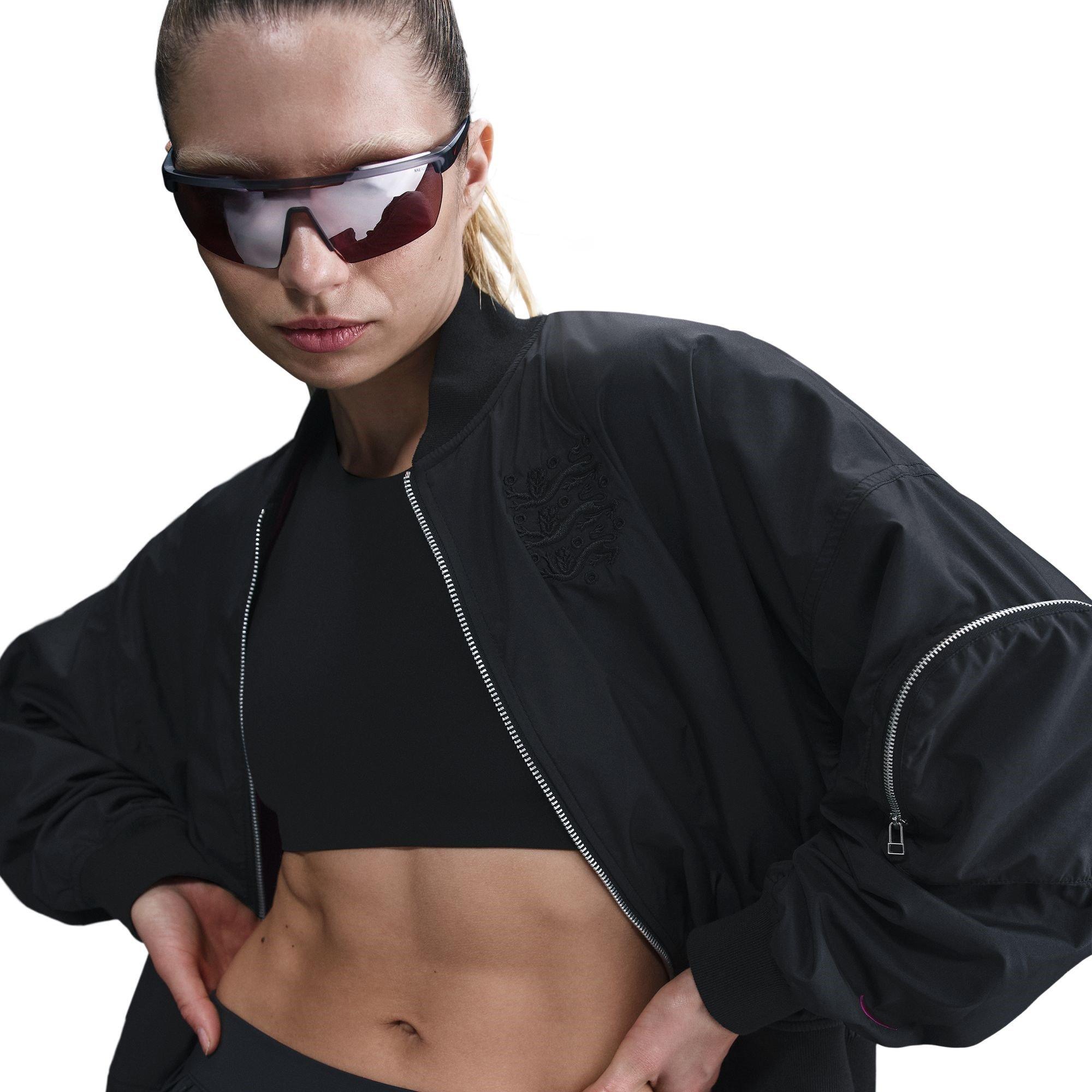 Black/Purple - Nike - England Bomber Jacket Womens - 5