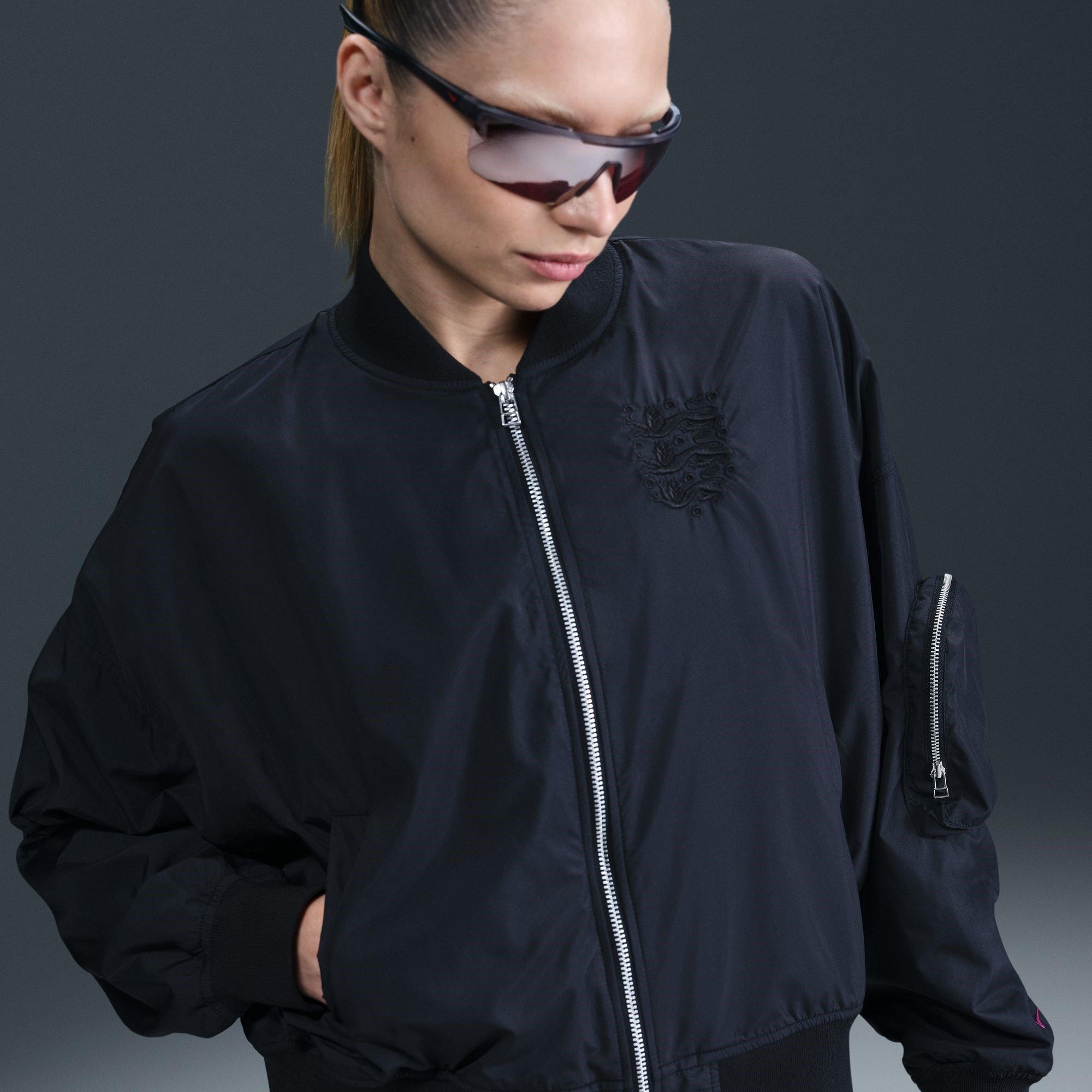 Black/Purple - Nike - England Bomber Jacket Womens - 6