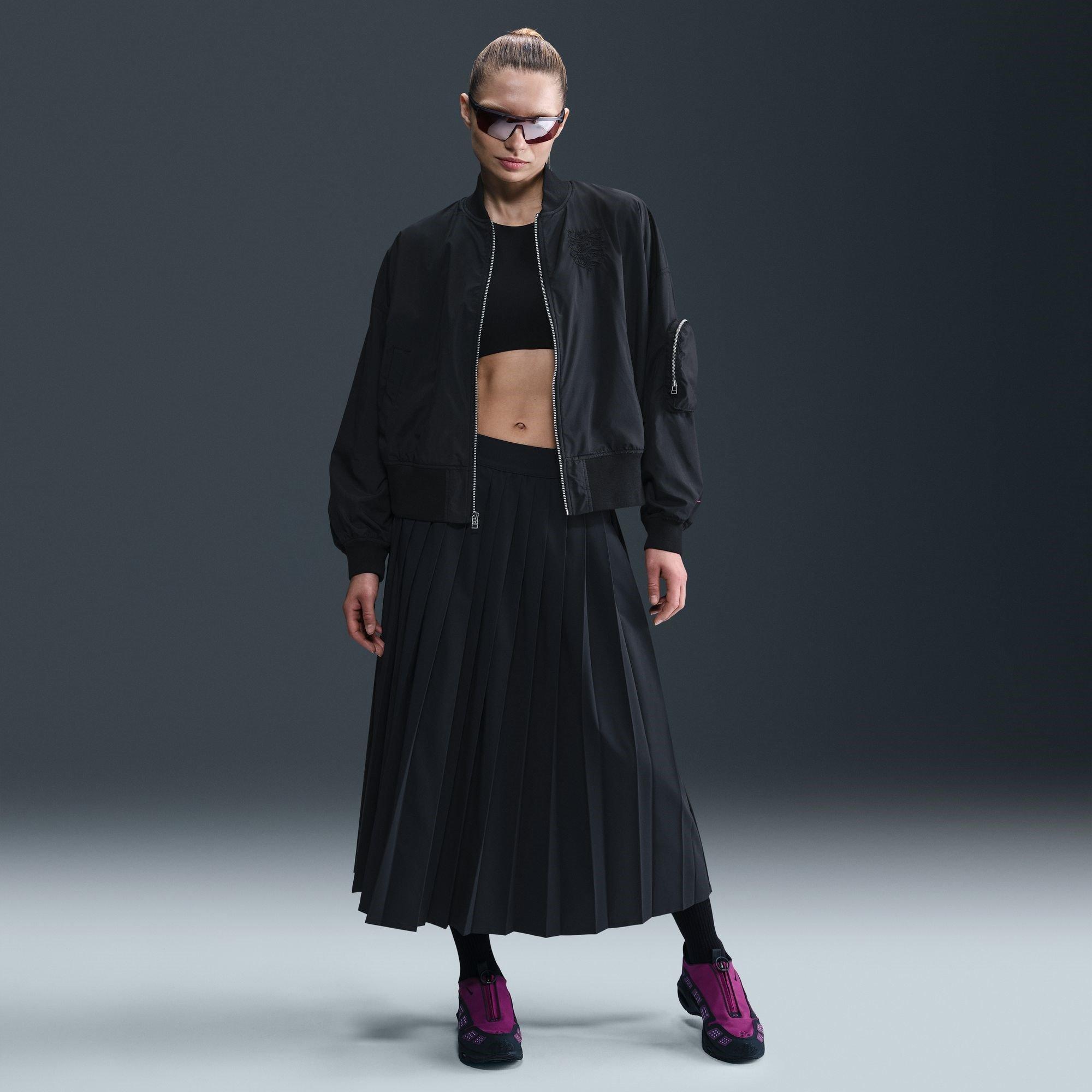 Black/Purple - Nike - England Bomber Jacket Womens - 7