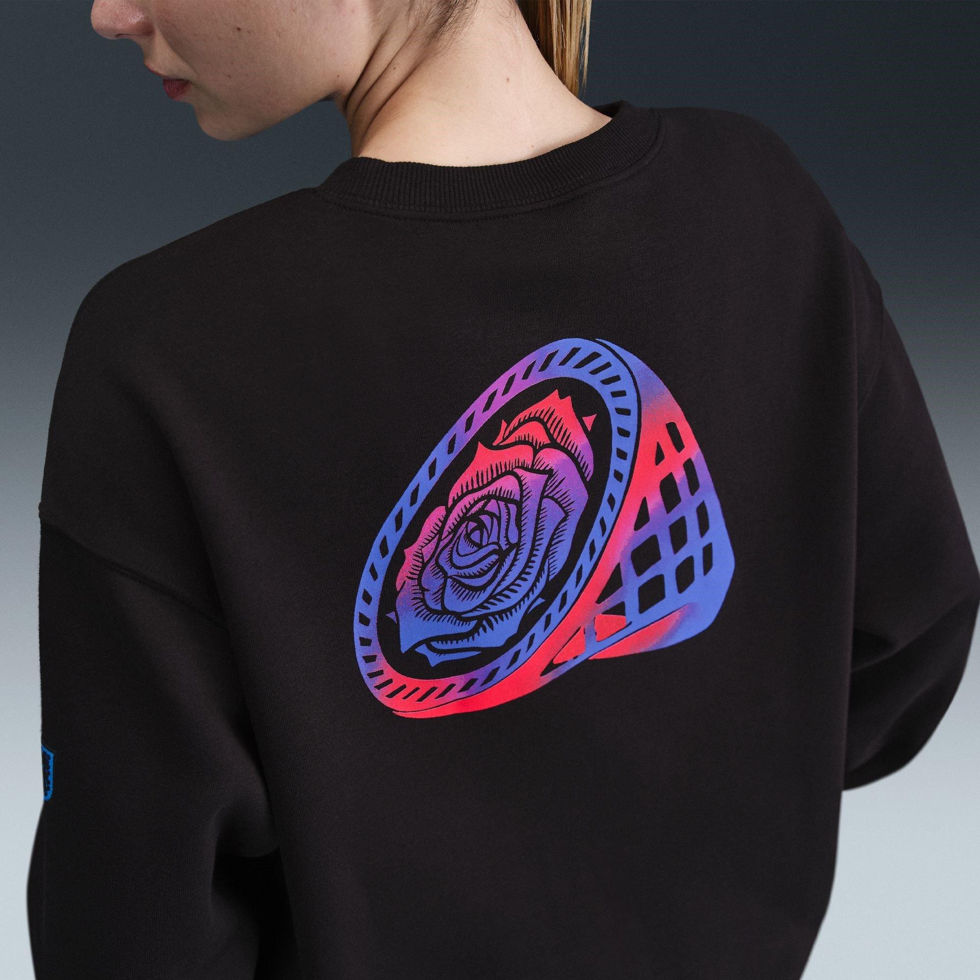 Black/Purple - Nike - England Phoenix Fleece Crew Sweater Womens - 9