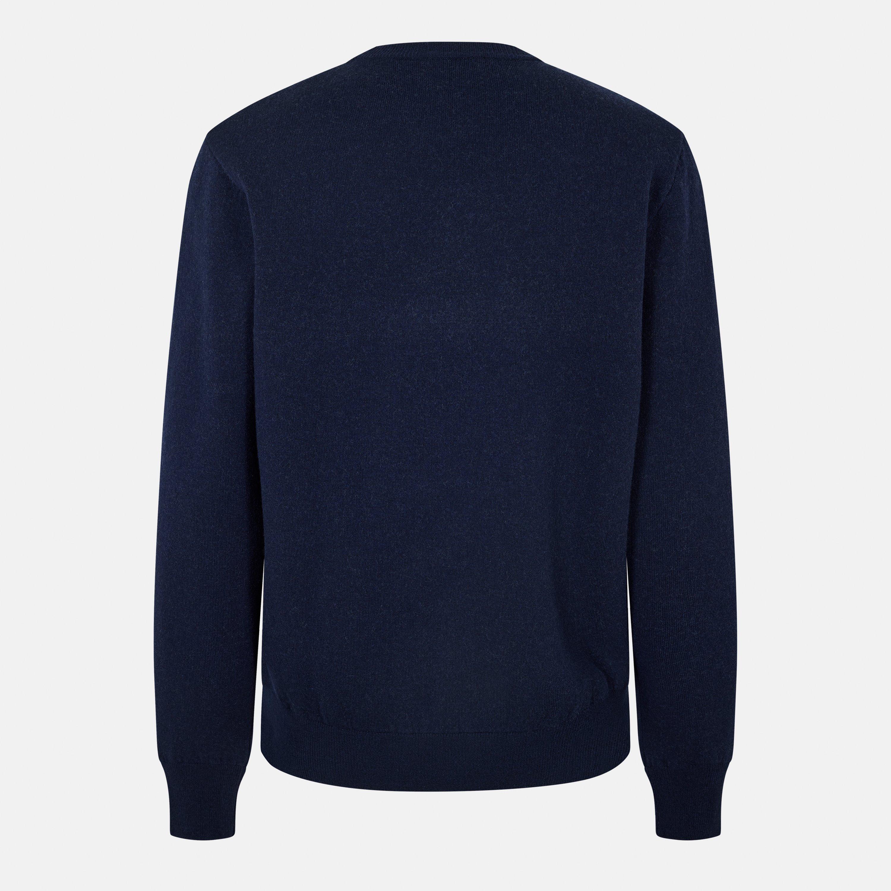 Navy - Jacob Cohen - Men's Knitted Crew Neck Jumper - 2
