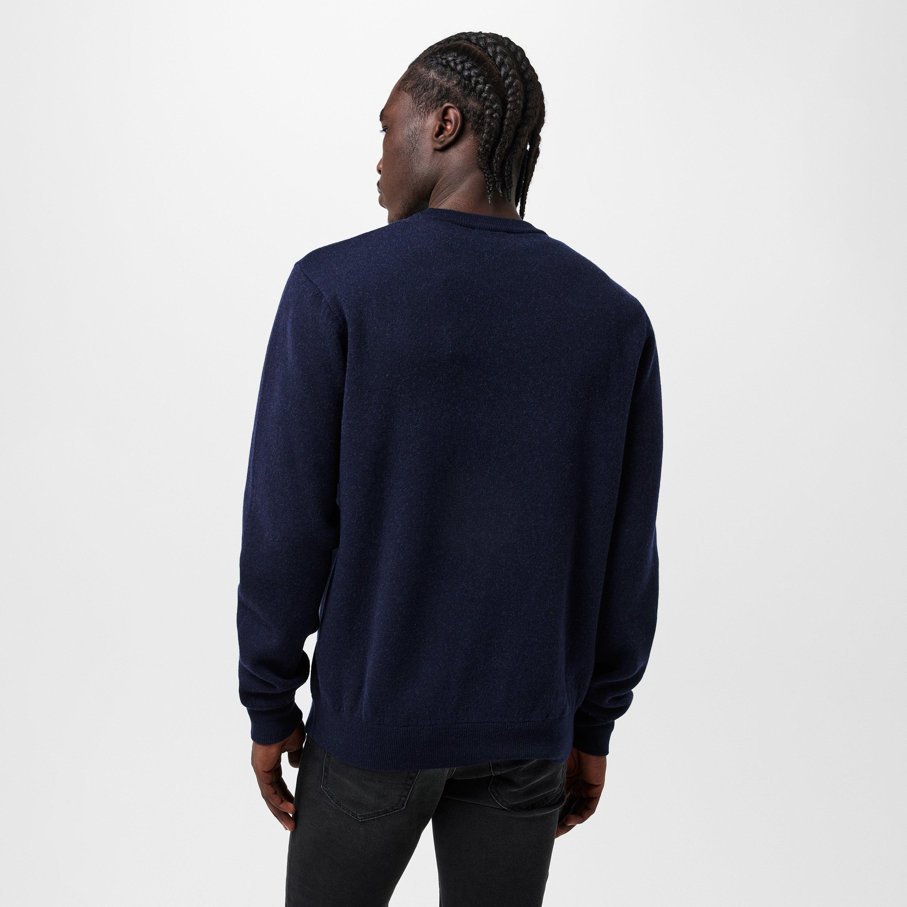 Navy - Jacob Cohen - Men's Knitted Crew Neck Jumper - 4