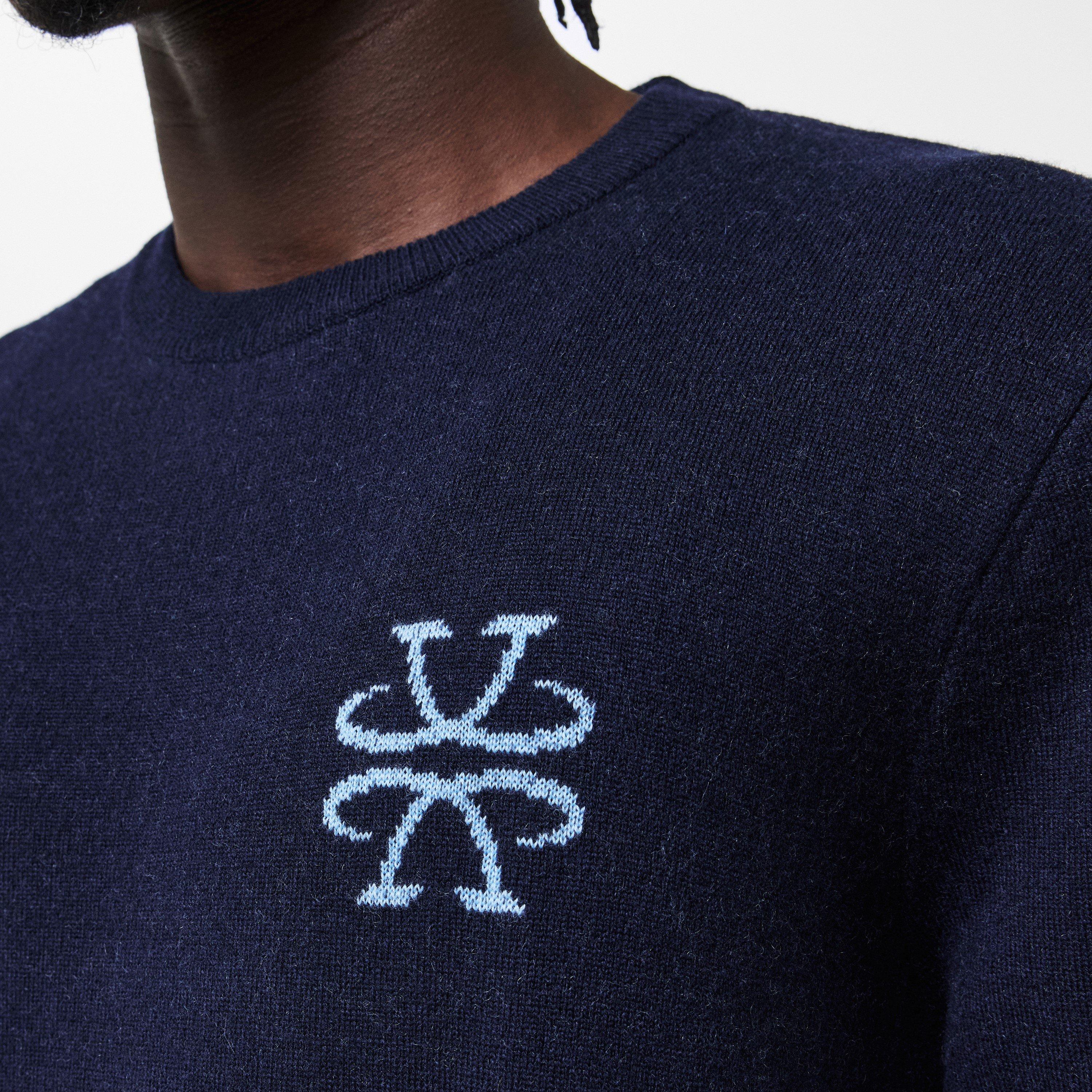 Navy - Jacob Cohen - Men's Knitted Crew Neck Jumper - 5