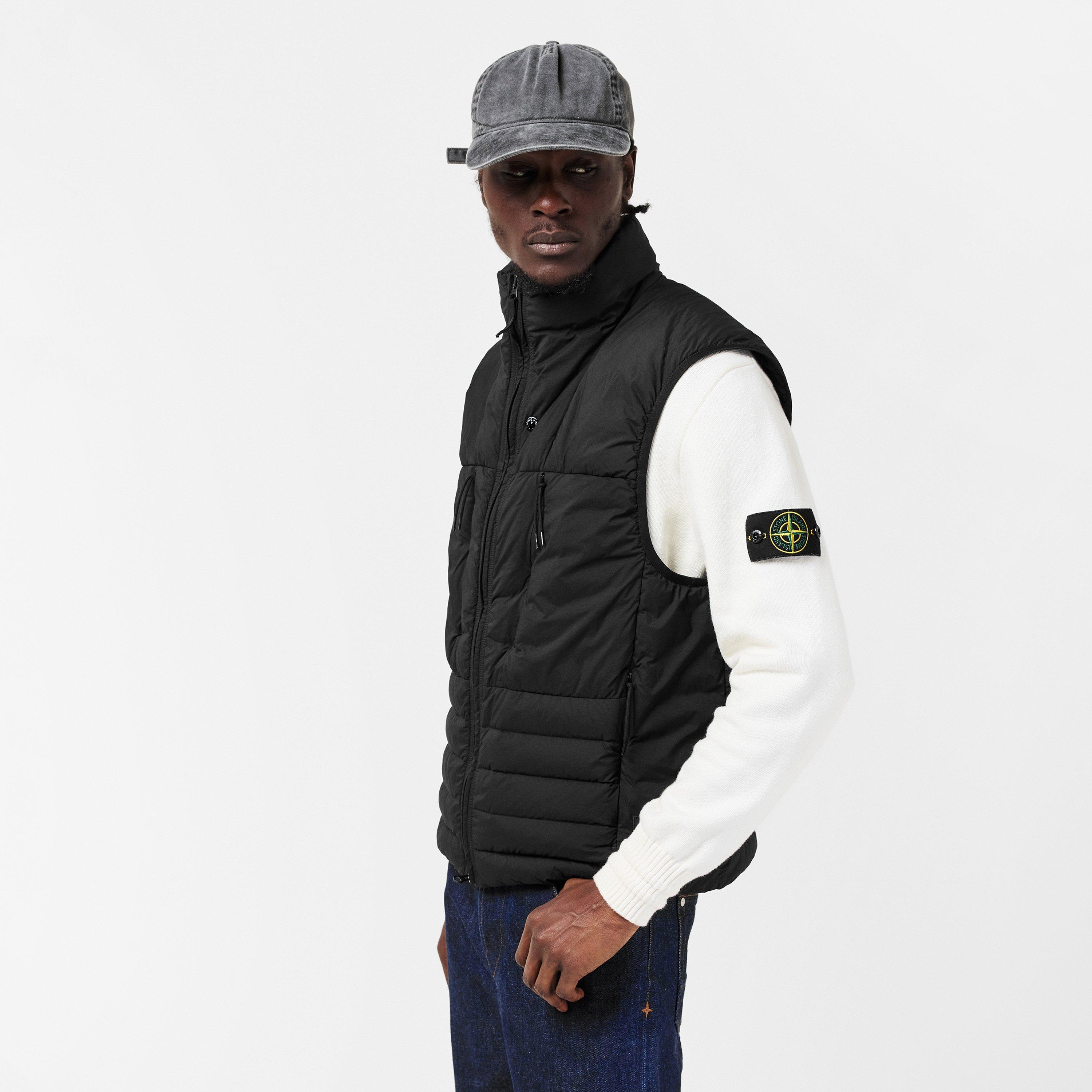 Nero V0029 - Stone Island - Men's Loom Sleeveless Gilet - 3