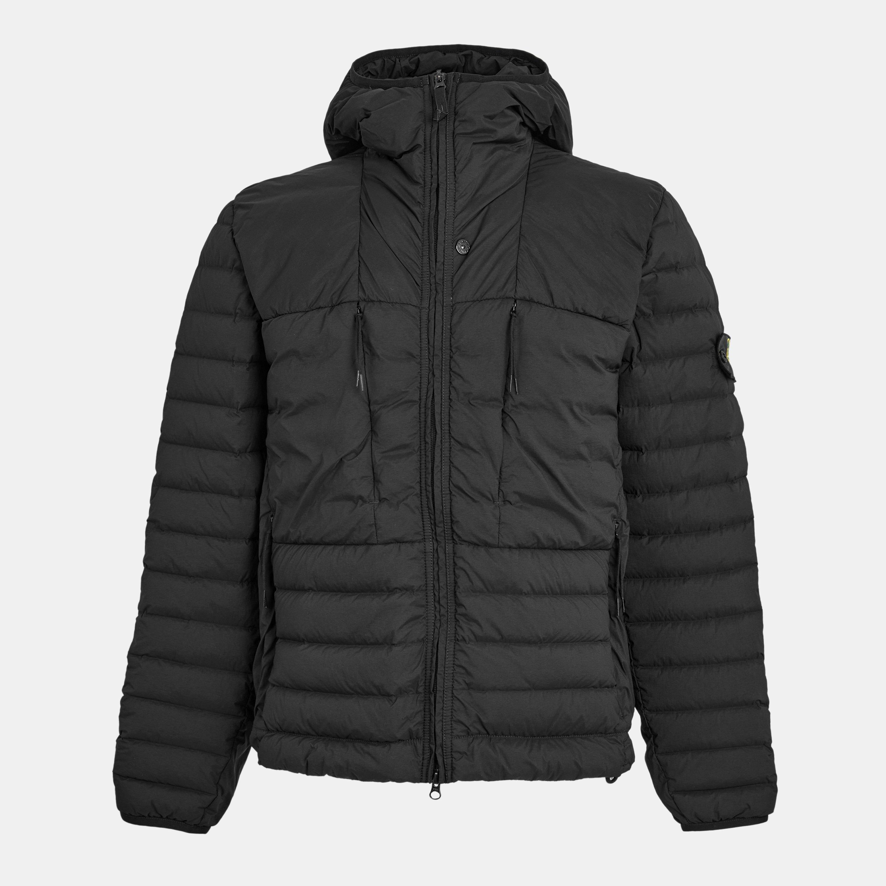 Nero V0029 - Stone Island - Men's Duck Down Full Zip Medium Puffer Jacket - 1