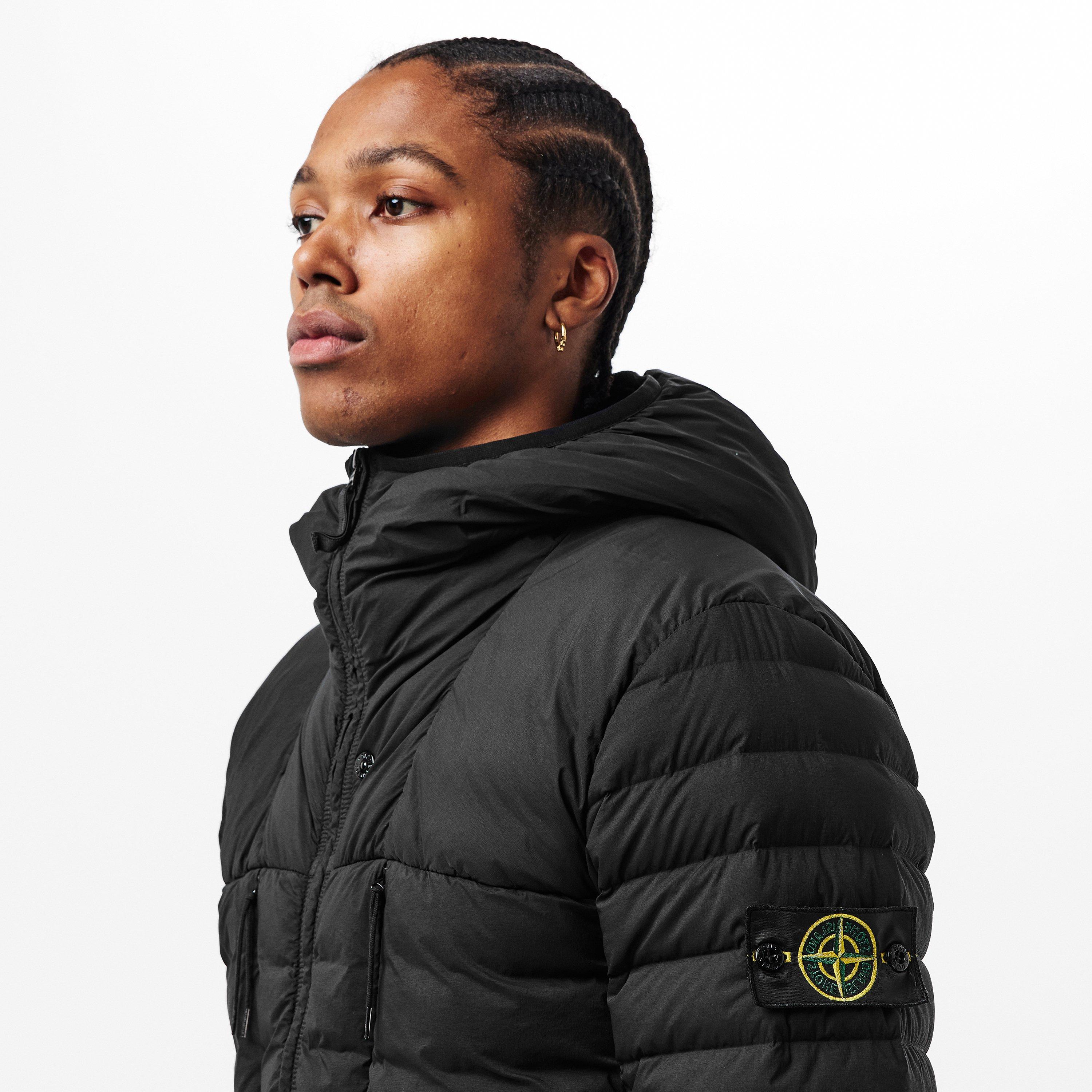 Nero V0029 - Stone Island - Men's Duck Down Full Zip Medium Puffer Jacket - 5