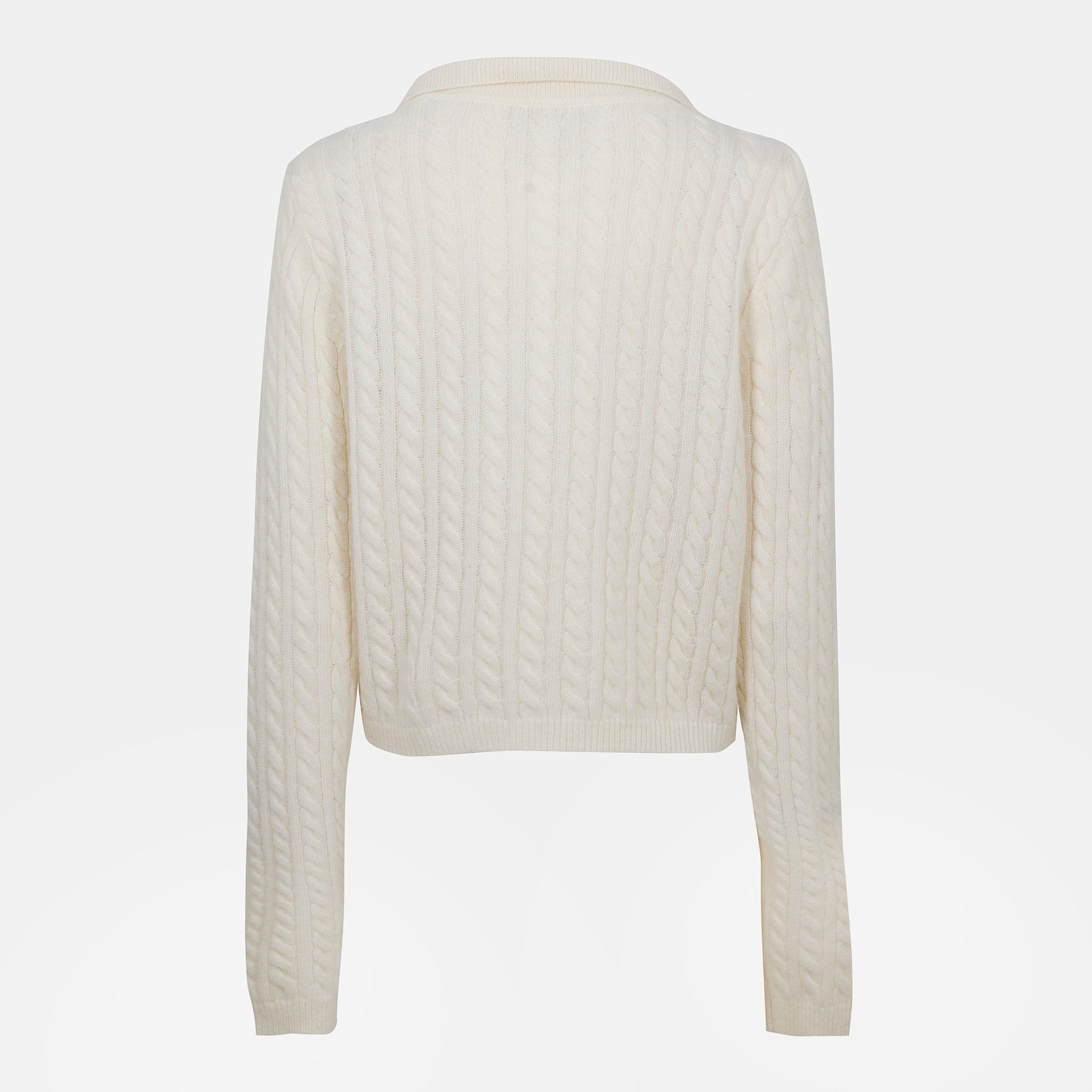 Vintage White - Jack Wills - Tinsbury Polo Knit Sweater - 2