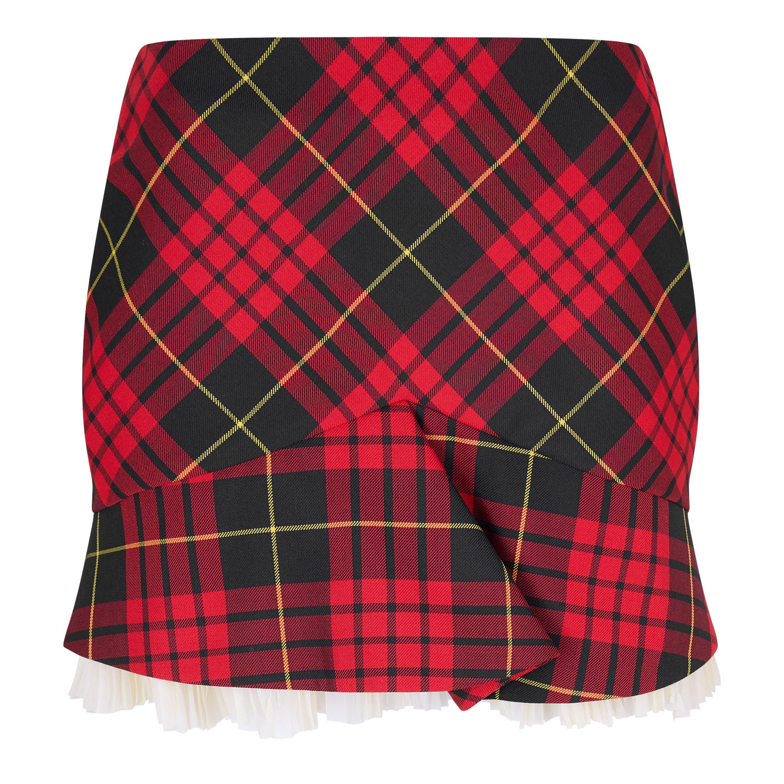 Alexander McQueen Women's Alex Kick Mini Skirt - McQueen Check - Size 12 (M)