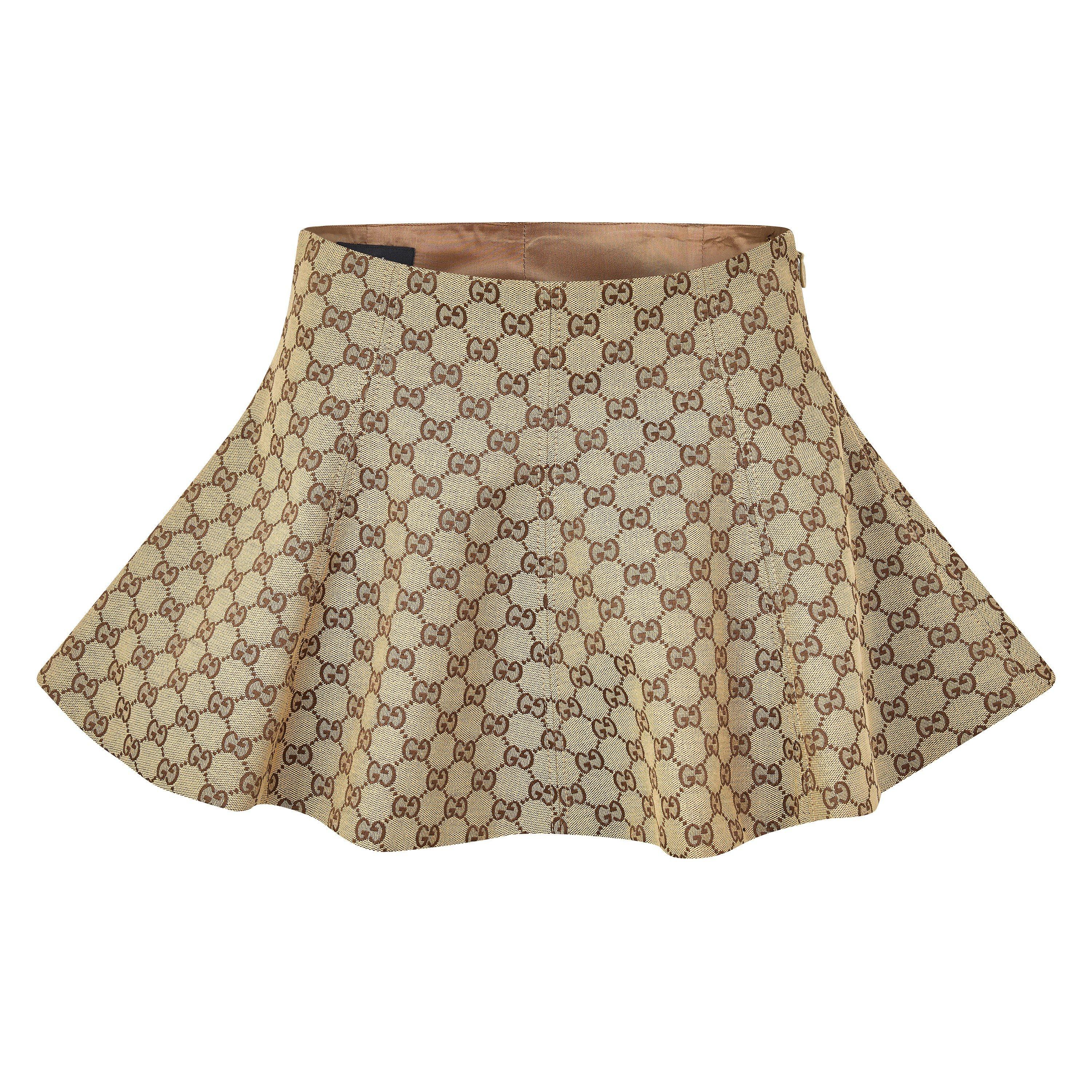 Camel/Ebony - Gucci - Gucci Cnvs Skirt Ld63 - 1