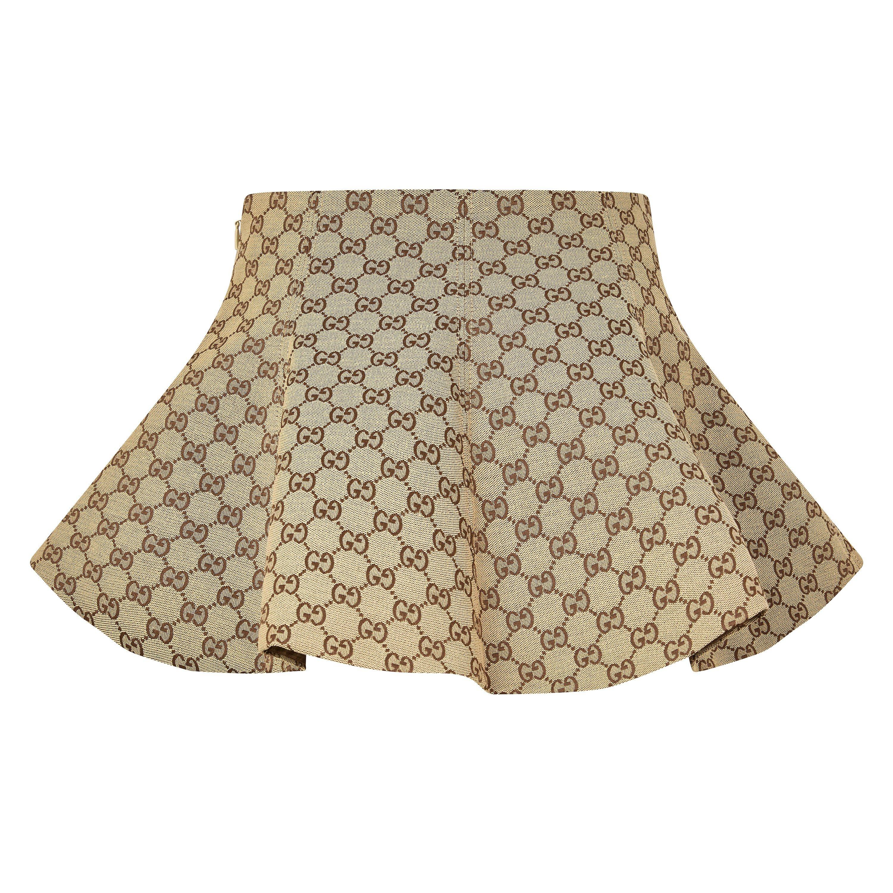 Camel/Ebony - Gucci - Gucci Cnvs Skirt Ld63 - 2