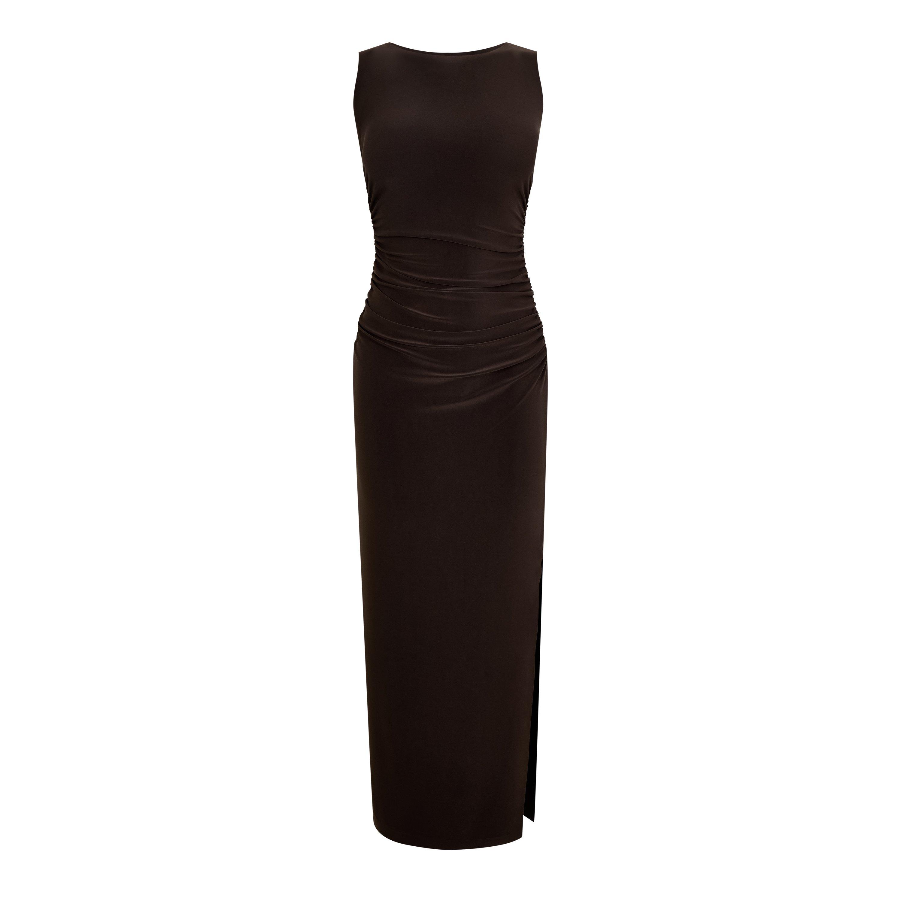 Norma Kamali Women's Sleeveless Maxi Dress - Espresso - SMALL