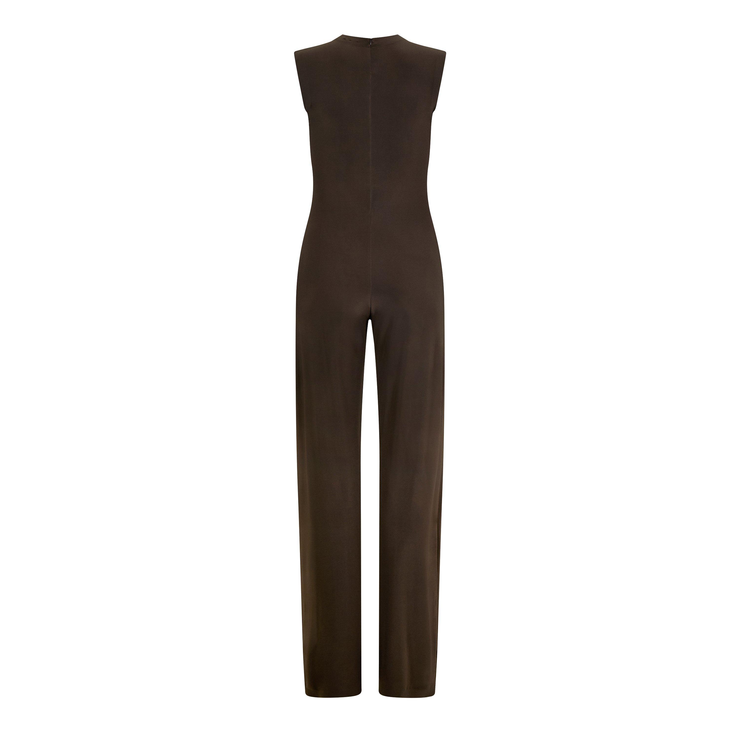 Espresso - Norma Kamali - Women's Sleeveless Jumpsuit - 2