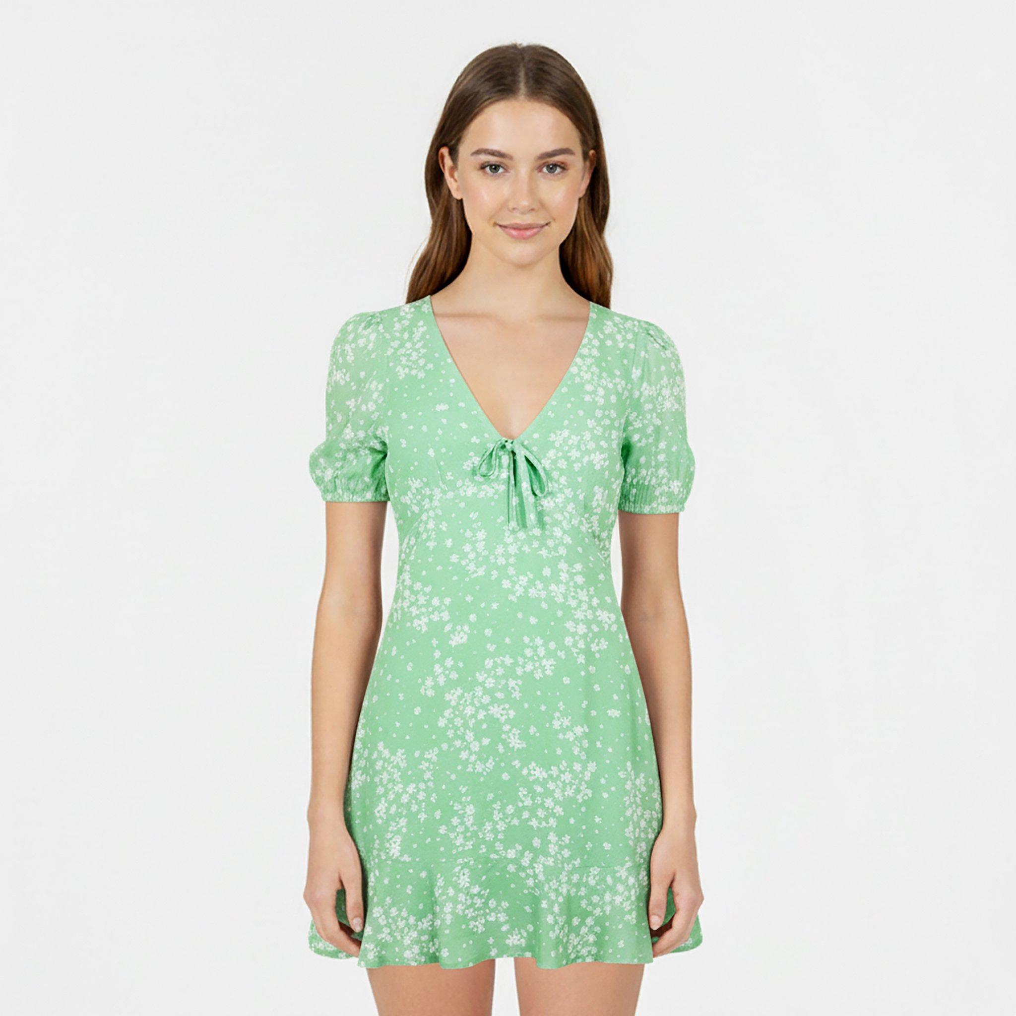 Green Ditsy - Jack Wills - Women's JW Cut Out Mini Dress - 3