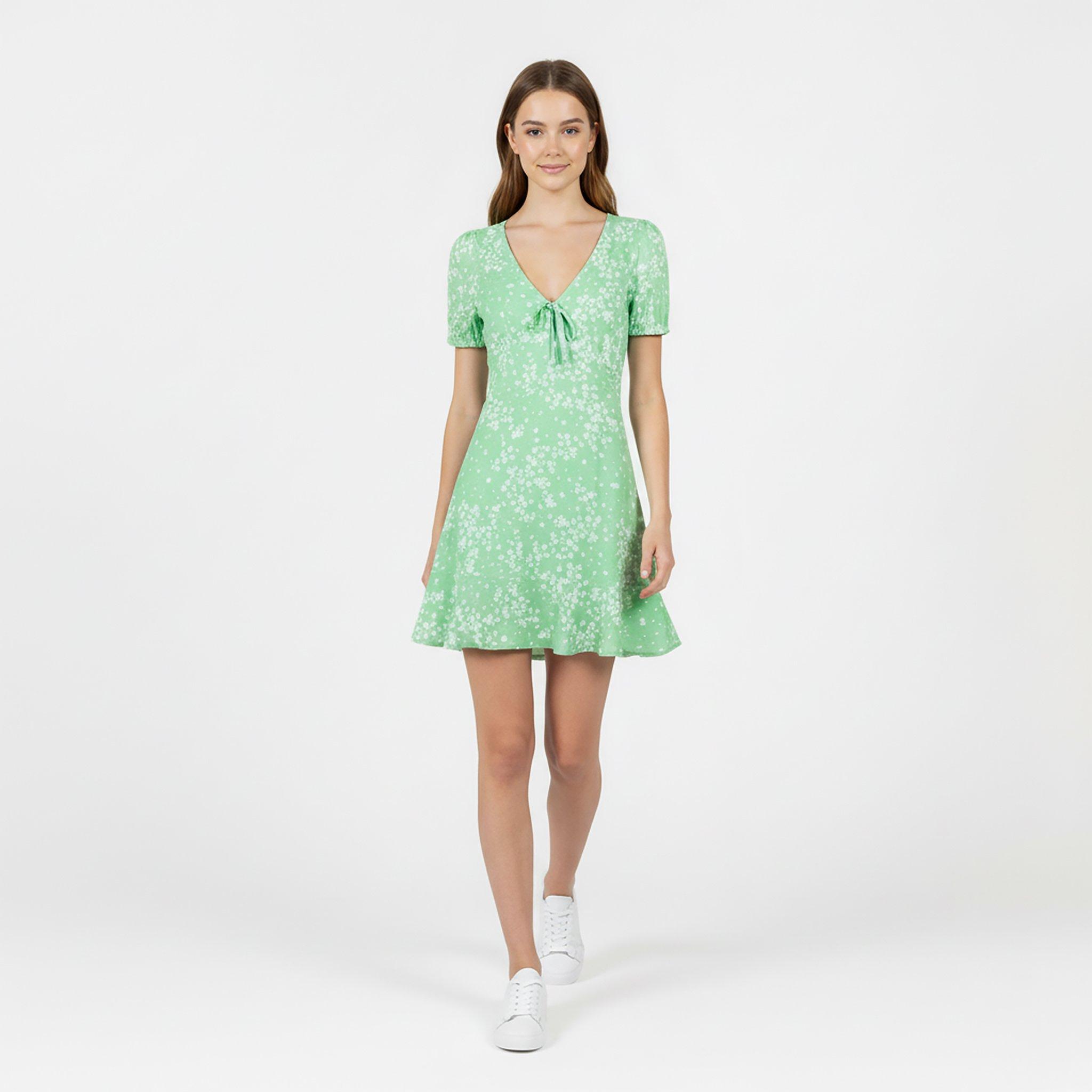 Green Ditsy - Jack Wills - Women's JW Cut Out Mini Dress - 5