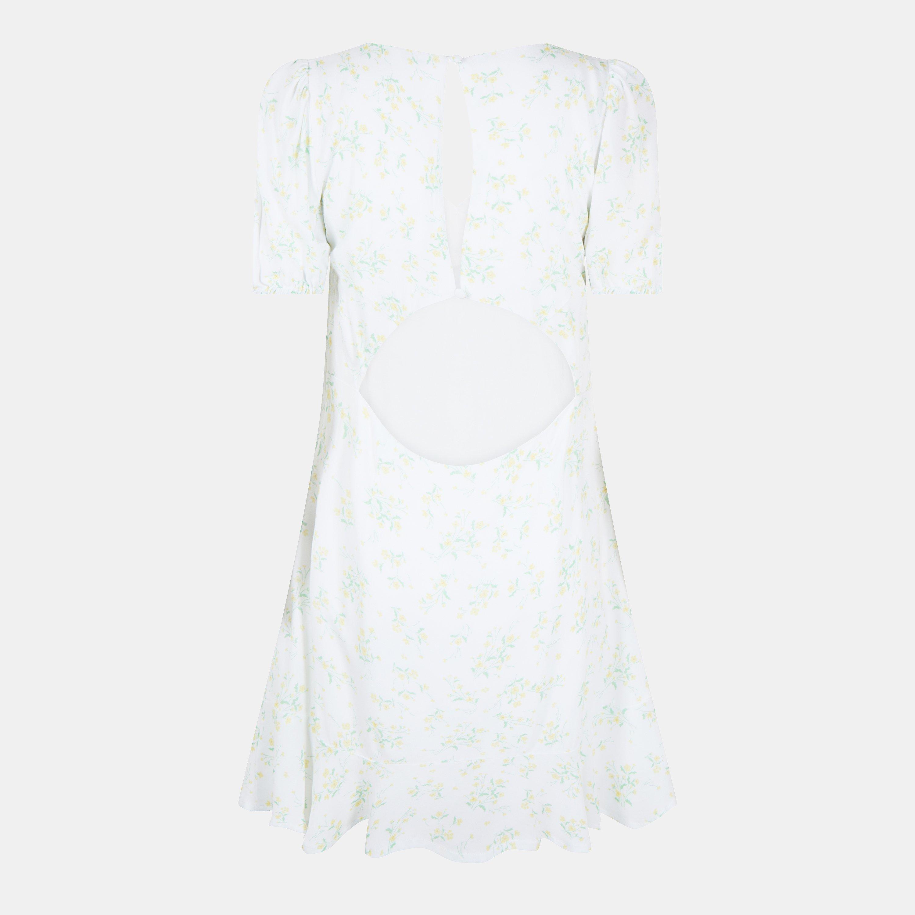 White/Yellw Dit - Jack Wills - JW Cut Out Mini Dress - 2
