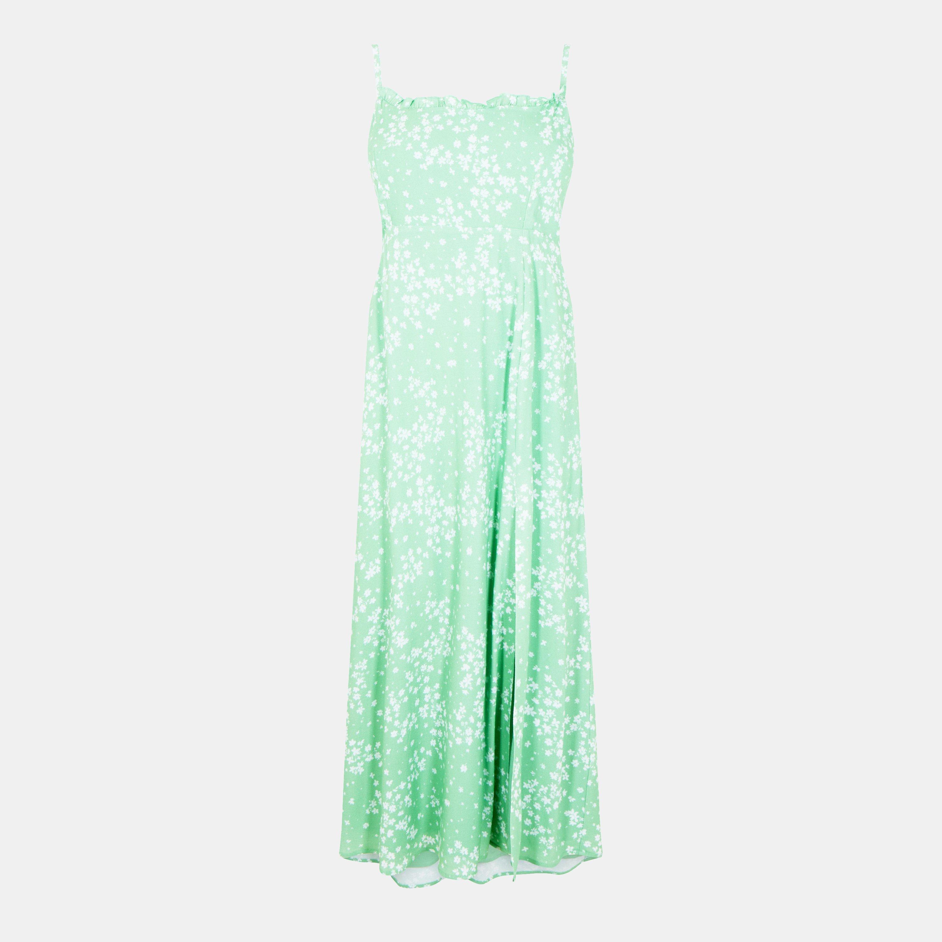 Jack Wills Women's Midi Tea Dress - Green Ditsy - 16 (XL)
