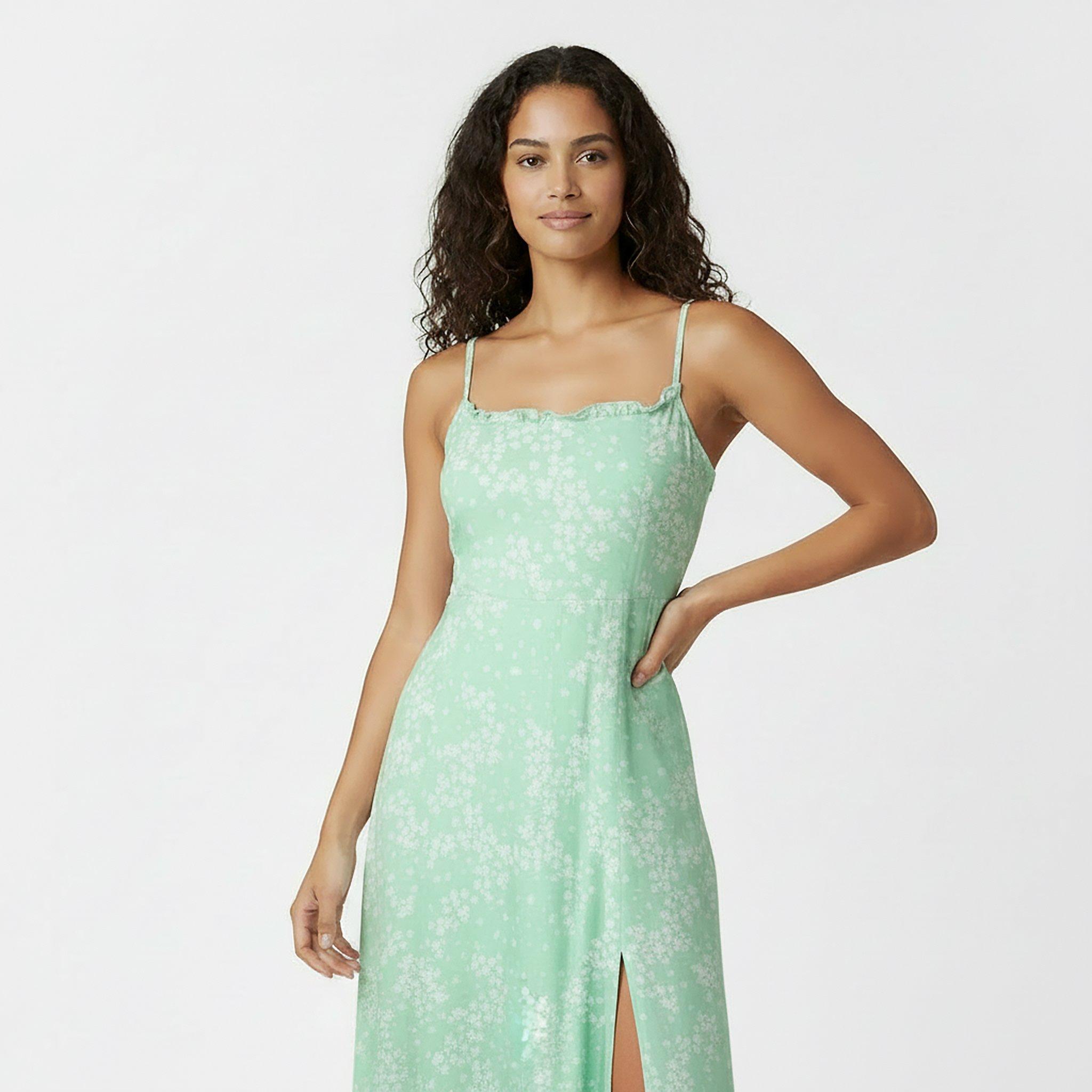 Green Ditsy - Jack Wills - Women's Midi Tea Dress - 3
