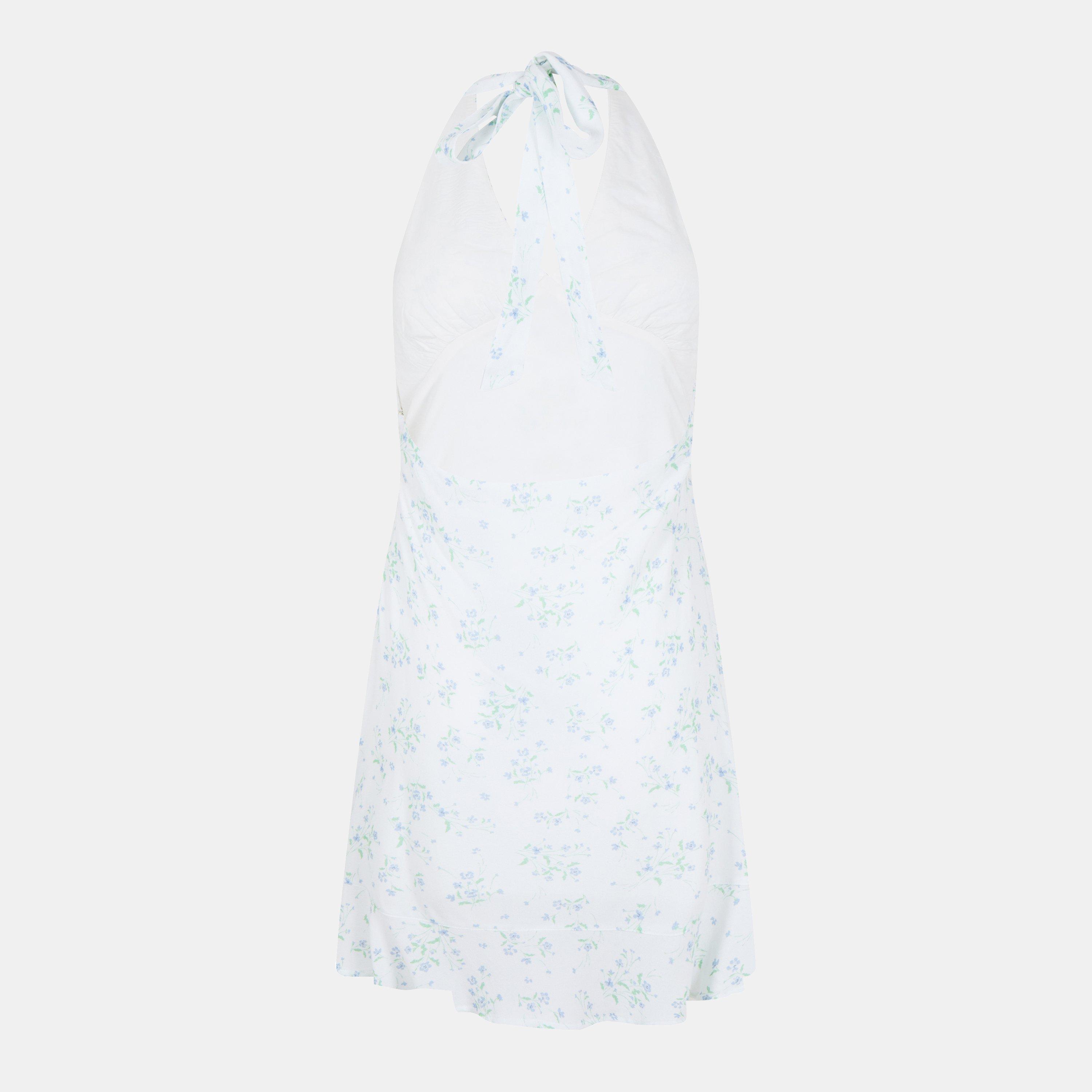 Hvid/Blå prikker - Jack Wills - Halter Mini Dress - 2