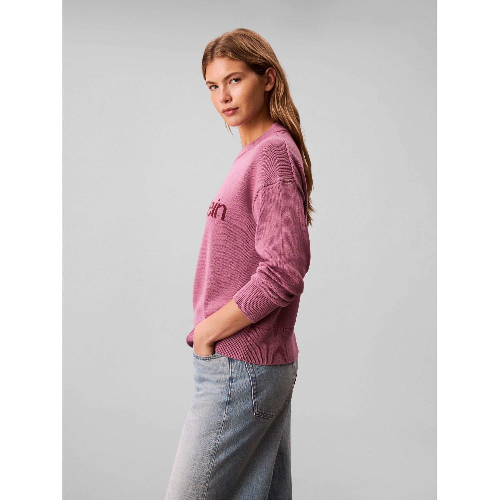 Bordeaux - Calvin Klein Jeans - Women's CKJ Graphic Crew Neck Jumper - 4