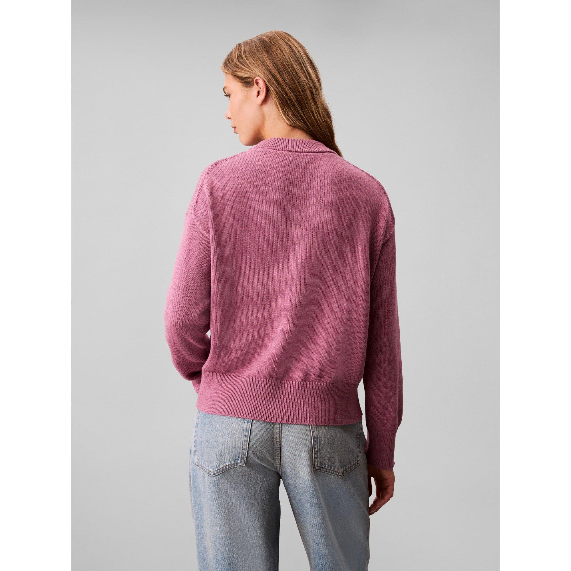 Bordeaux - Calvin Klein Jeans - Women's CKJ Graphic Crew Neck Jumper - 5