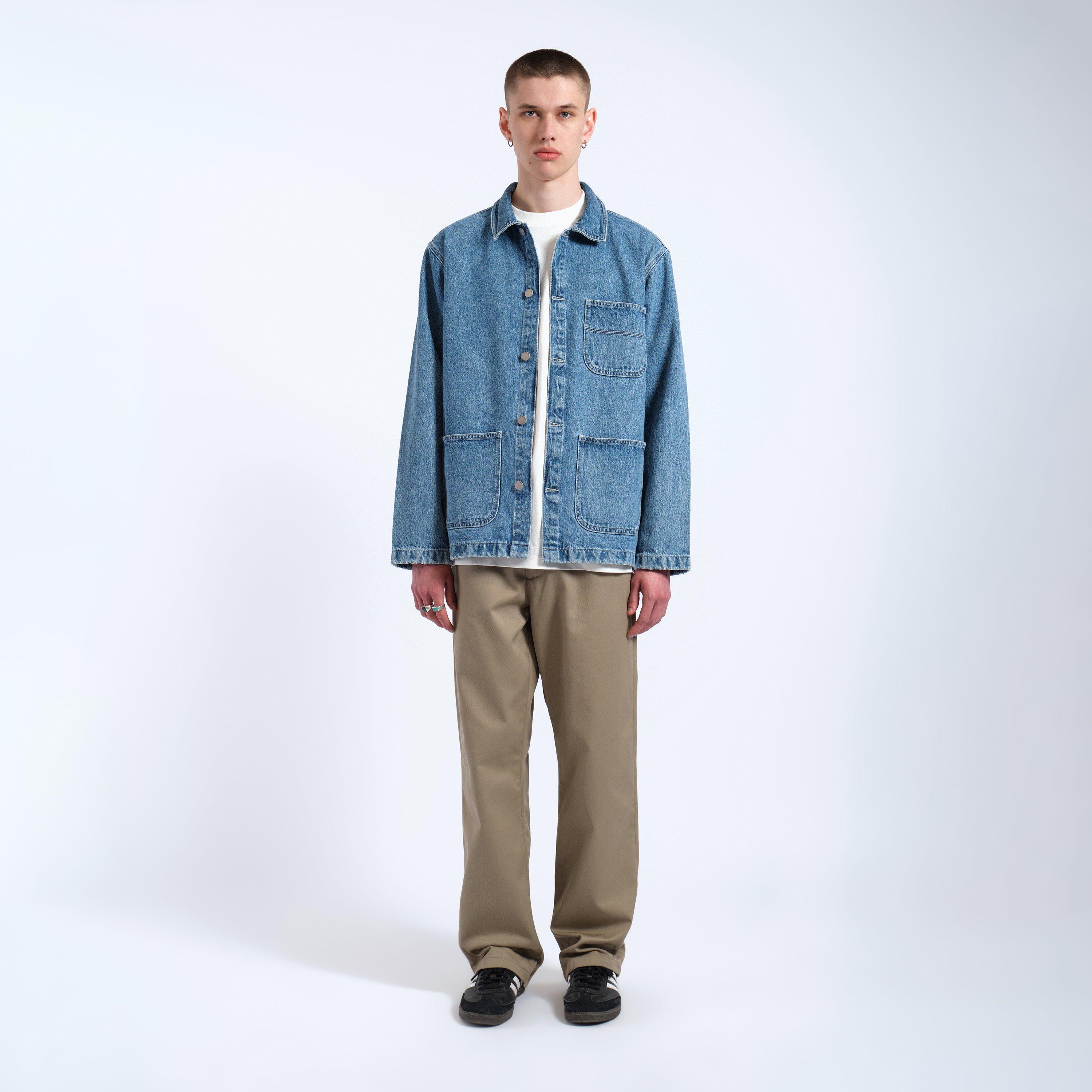 Stream Sky Retr - Dr Denim - Unisex Adults Devon Worker Denim Long Sleeve Jacket - 8