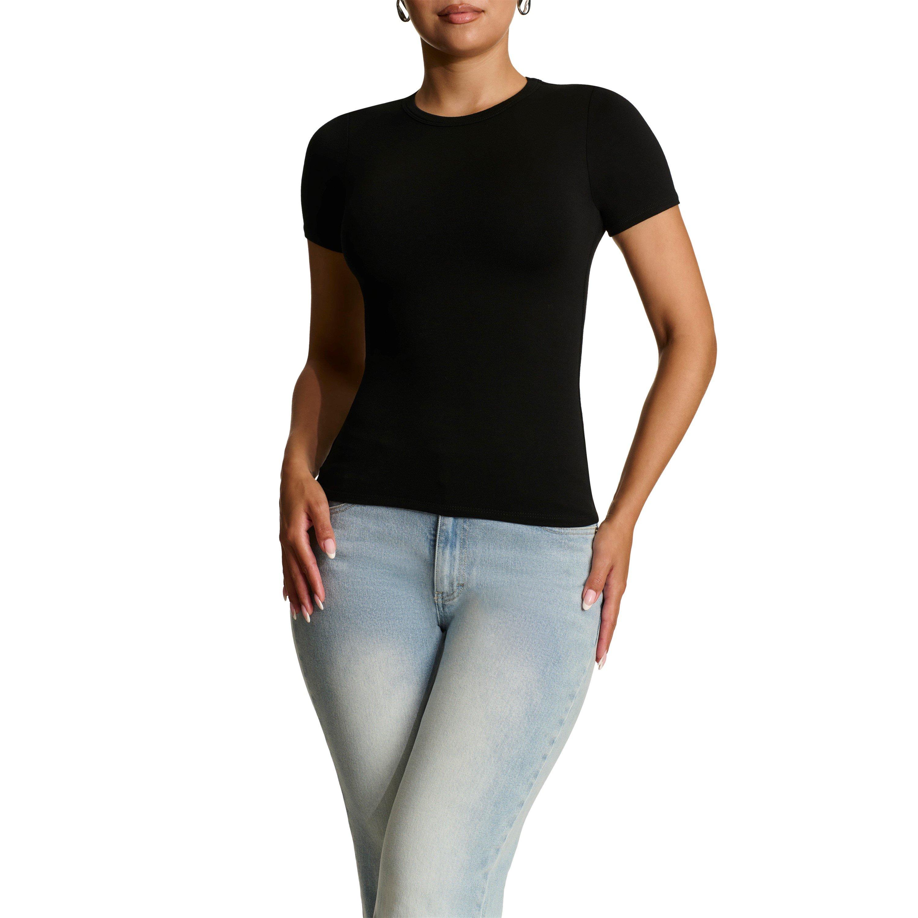 Black - Naked Wardrobe - Crewneck Top - 2