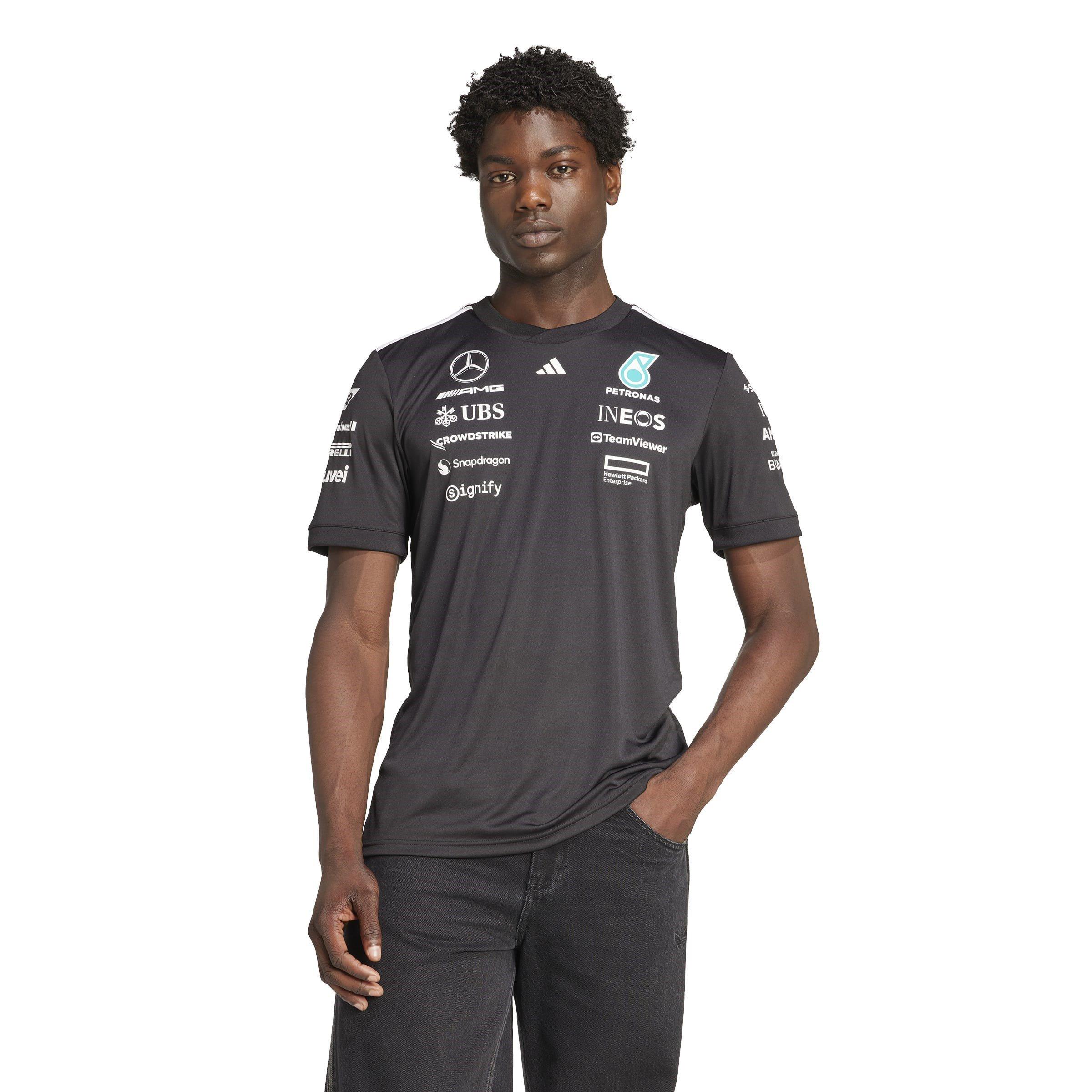 Preto/Branco - adidas - Mercedes AMG Petronas Formula One Team Driver Shirt Mens - 2