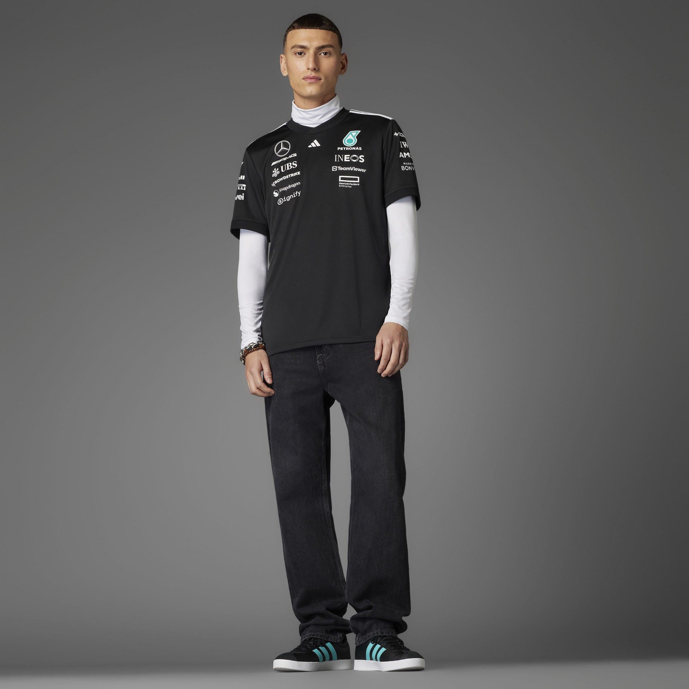 Preto/Branco - adidas - Mercedes AMG Petronas Formula One Team Driver Shirt Mens - 12