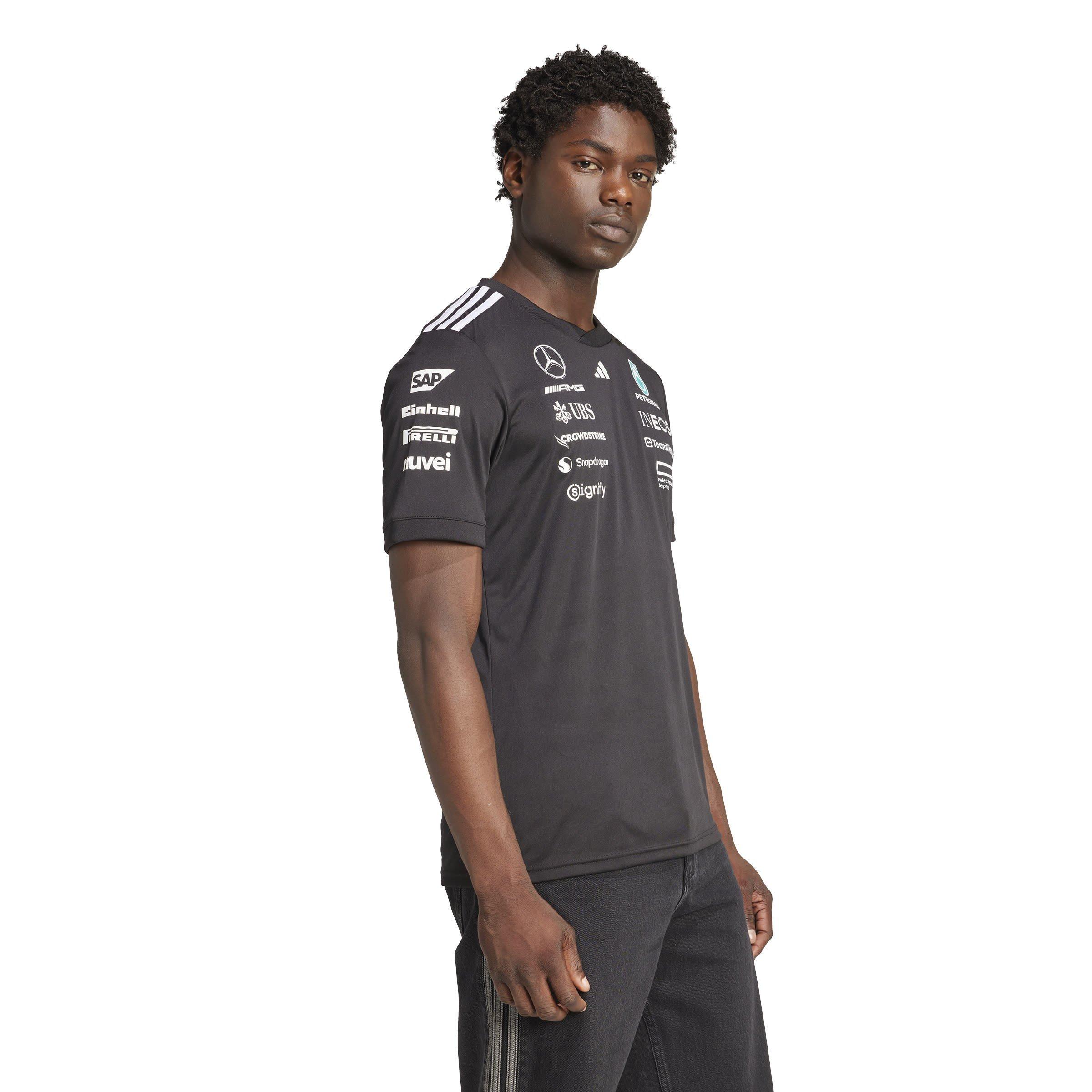 Preto/Branco - adidas - Mercedes AMG Petronas Formula One Team Driver Shirt Mens - 4