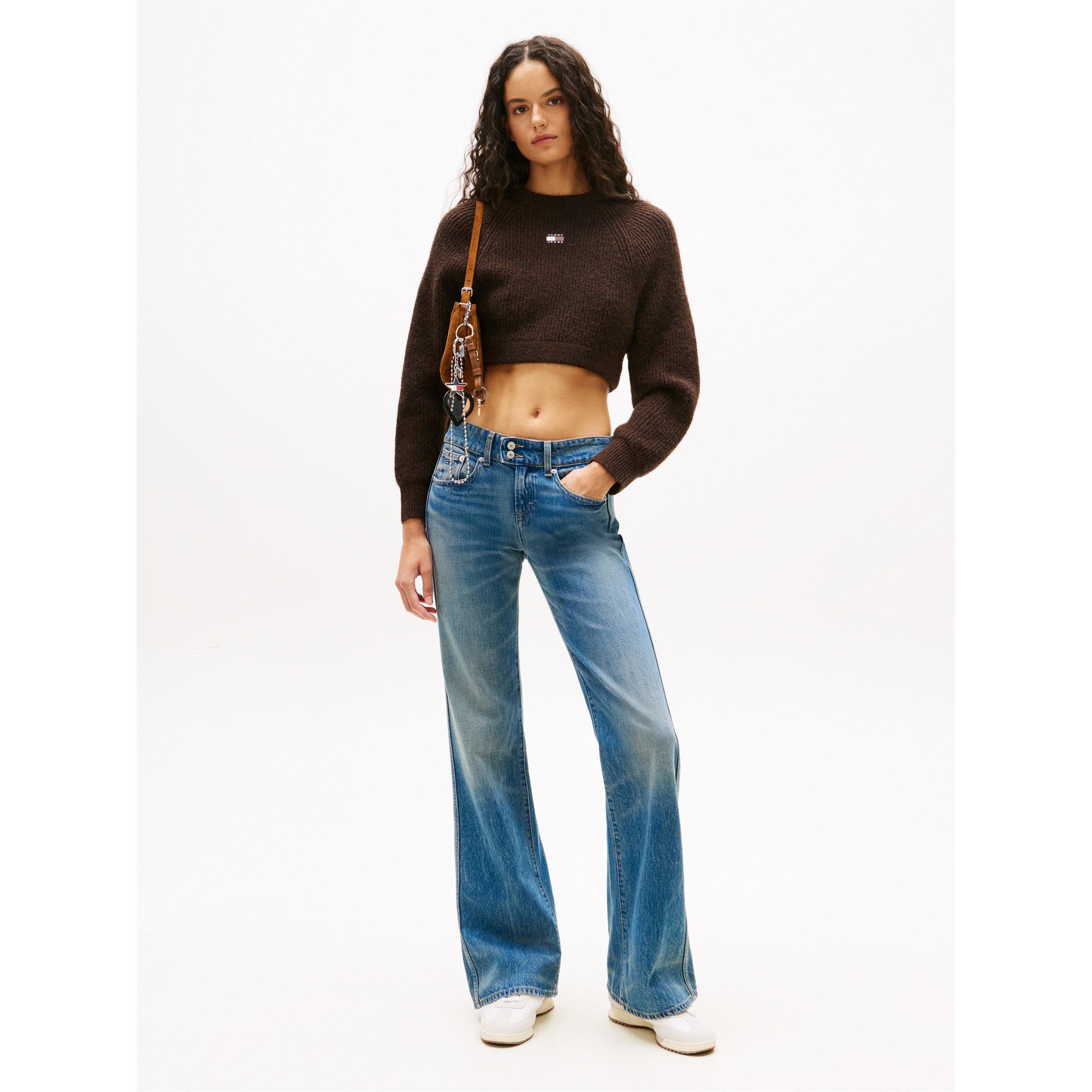 Black Walnut - Tommy Jeans - TJ Badge Crop Knit Ld61 - 4