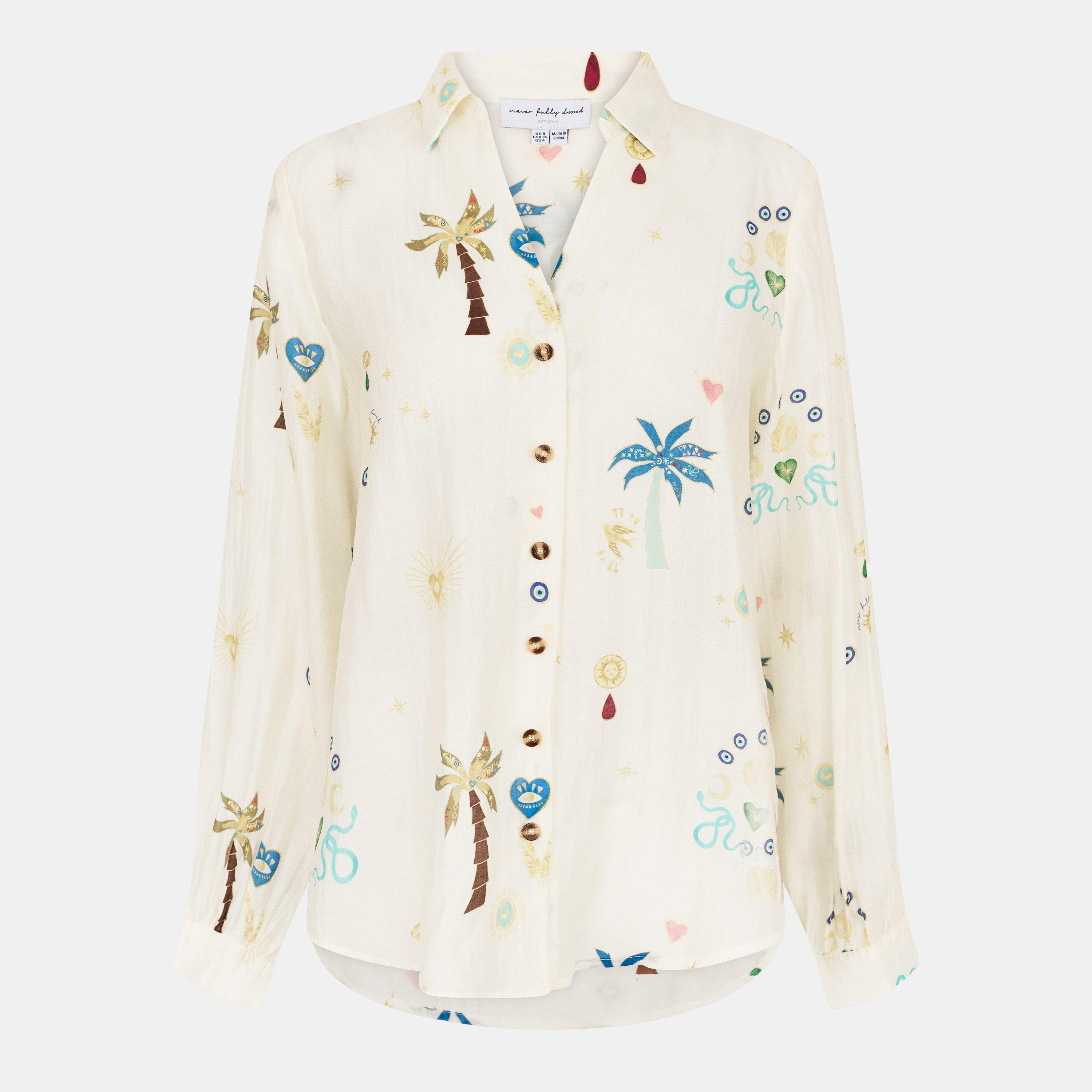 Never Fully Dressed Charm Miley Shirt - Cream - Size 10 (S)