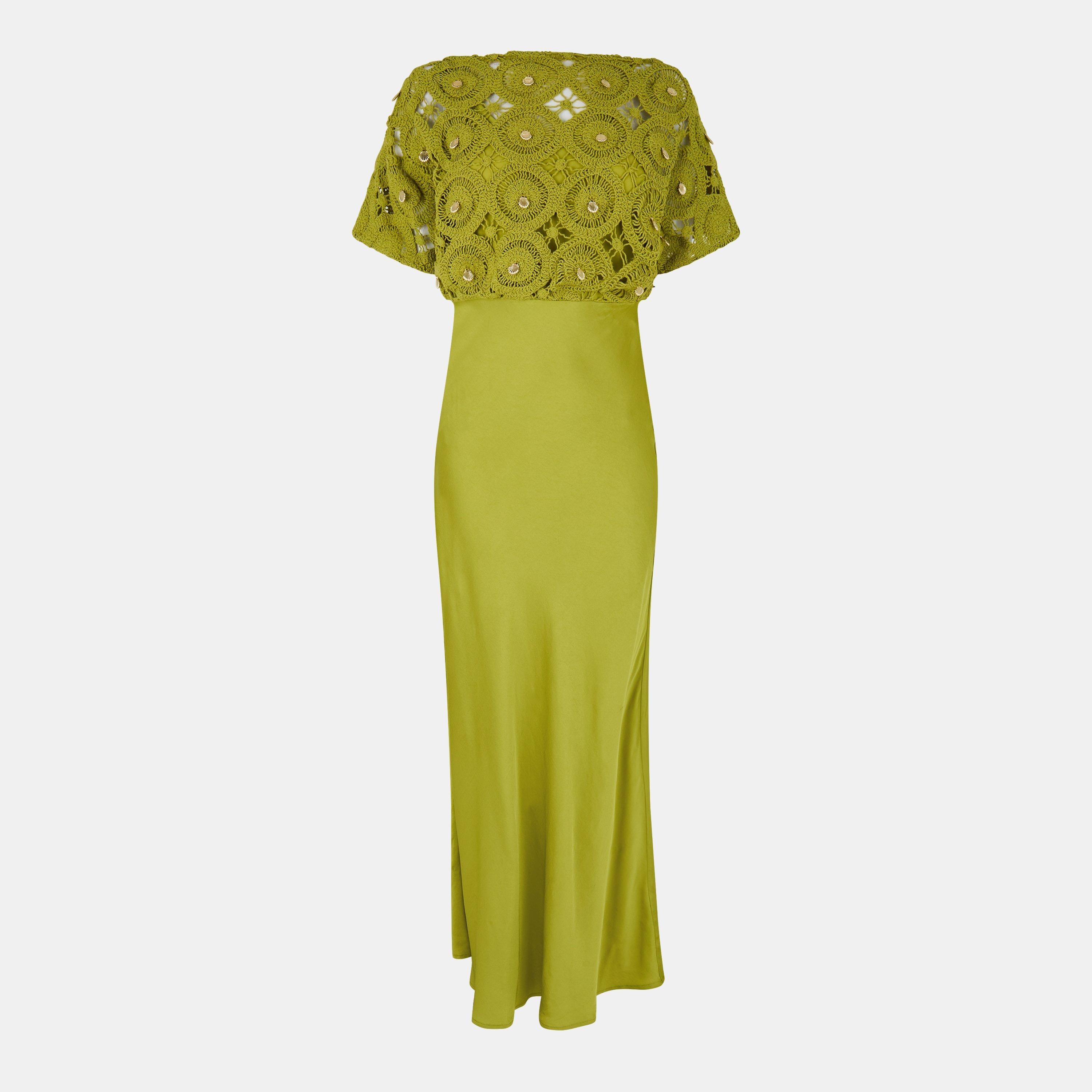 Never Fully Dressed Women's Shell Tilly Maxi Dress - Green - 8 (XS)