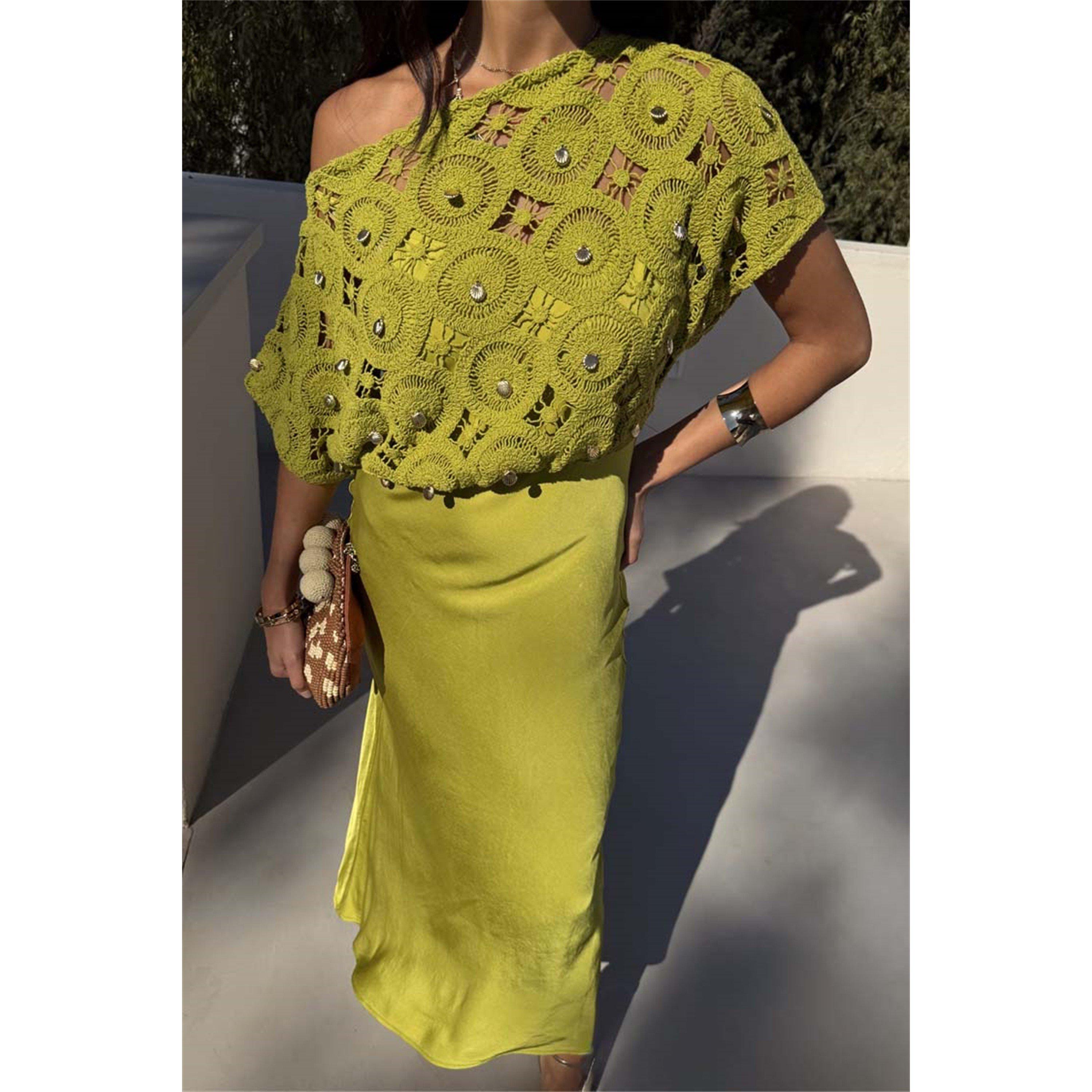 Green - Never Fully Dressed - Women's Shell Tilly Maxi Dress - 9