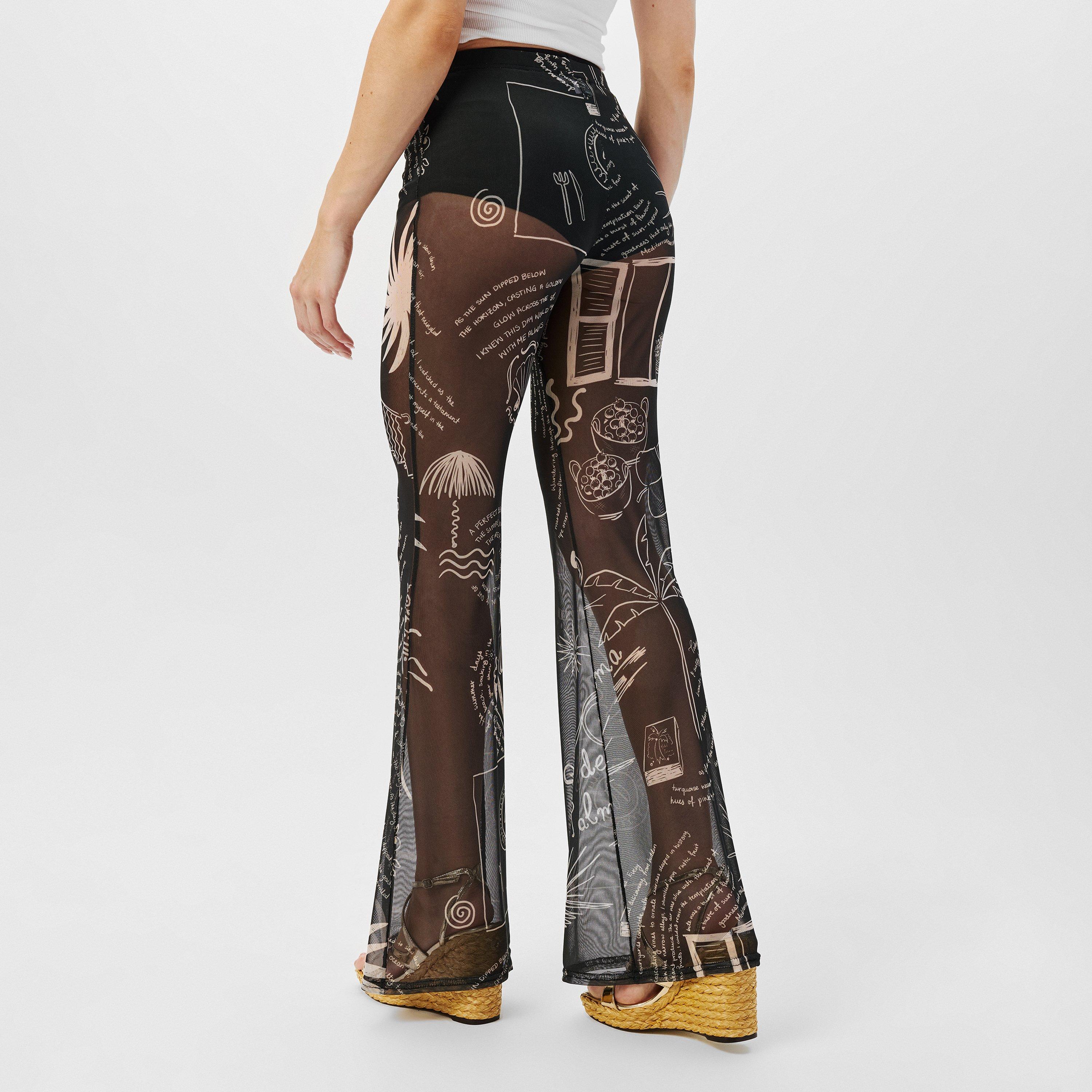 Black/White - Never Fully Dressed - Palm Trousers - 4