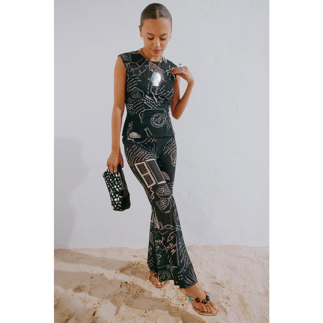 Black/White - Never Fully Dressed - Palm Trousers - 6