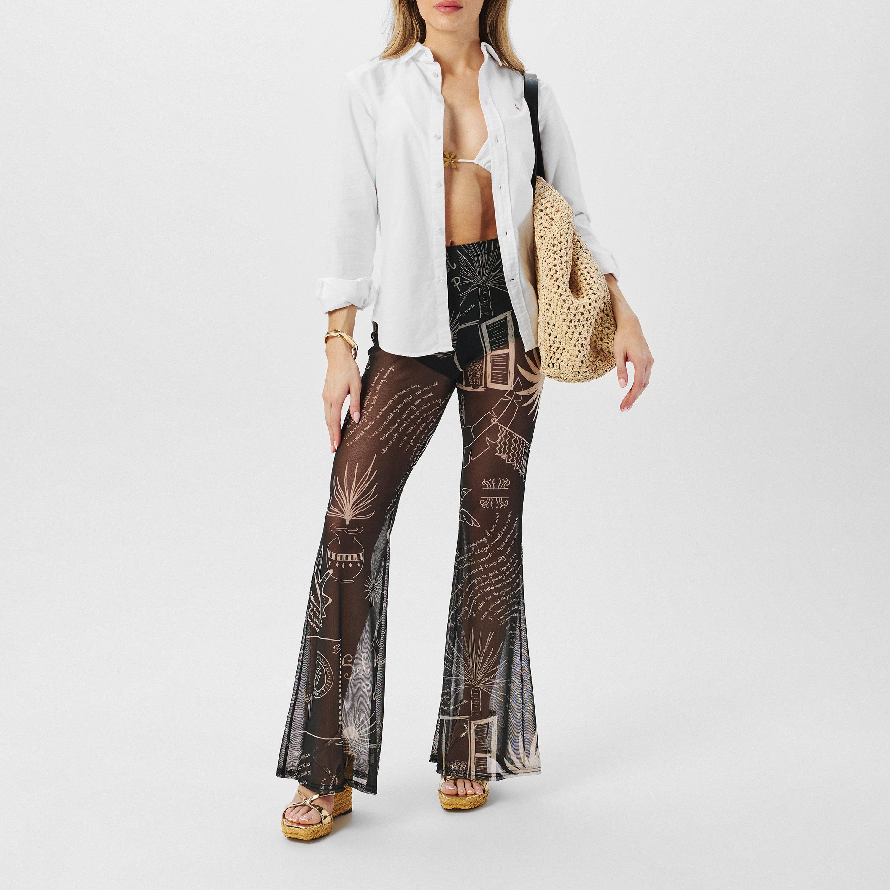 Black/White - Never Fully Dressed - Palm Trousers - 7