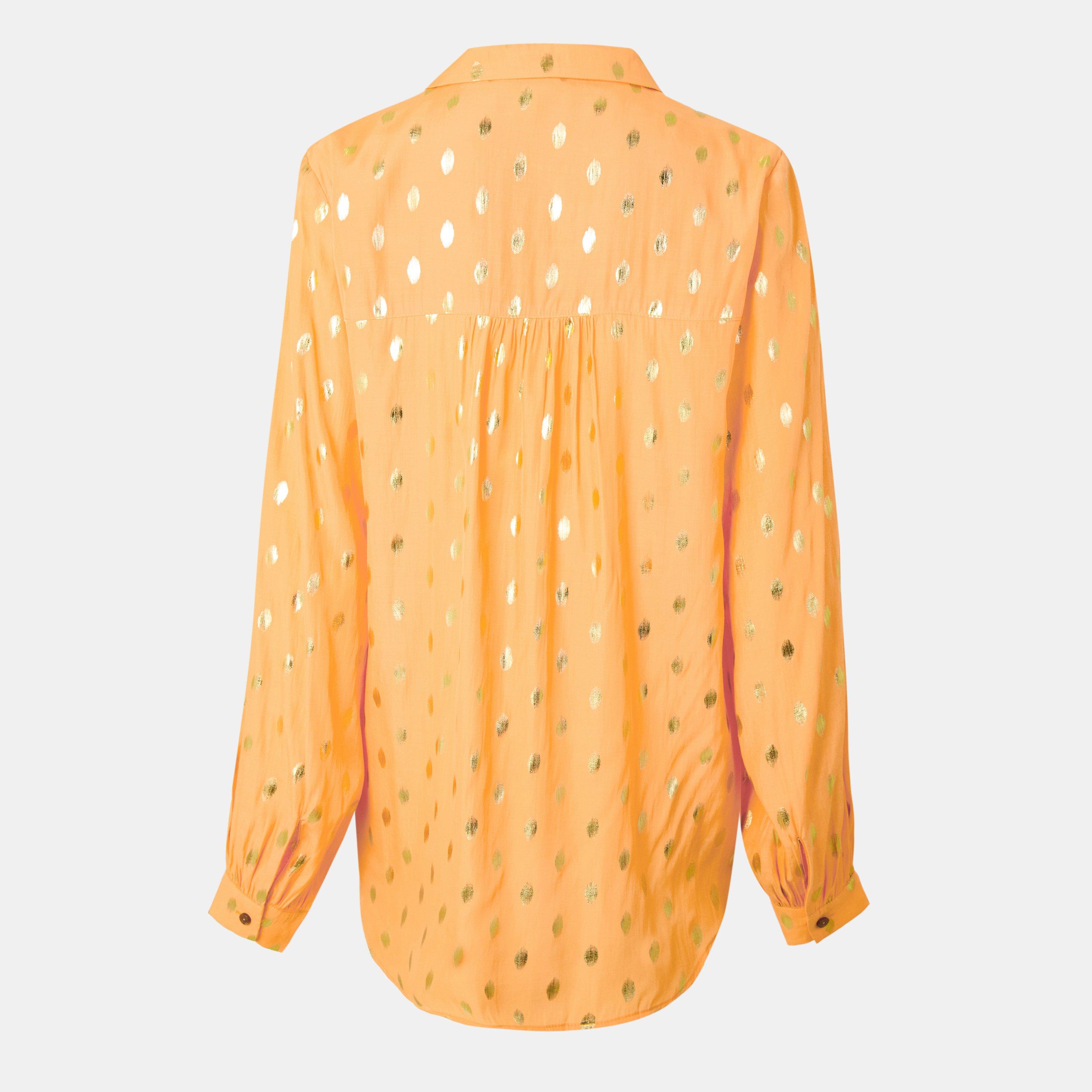 Peach - Never Fully Dressed - Women's Fleck Miley Long-Sleeve Patterned Shirt - 2