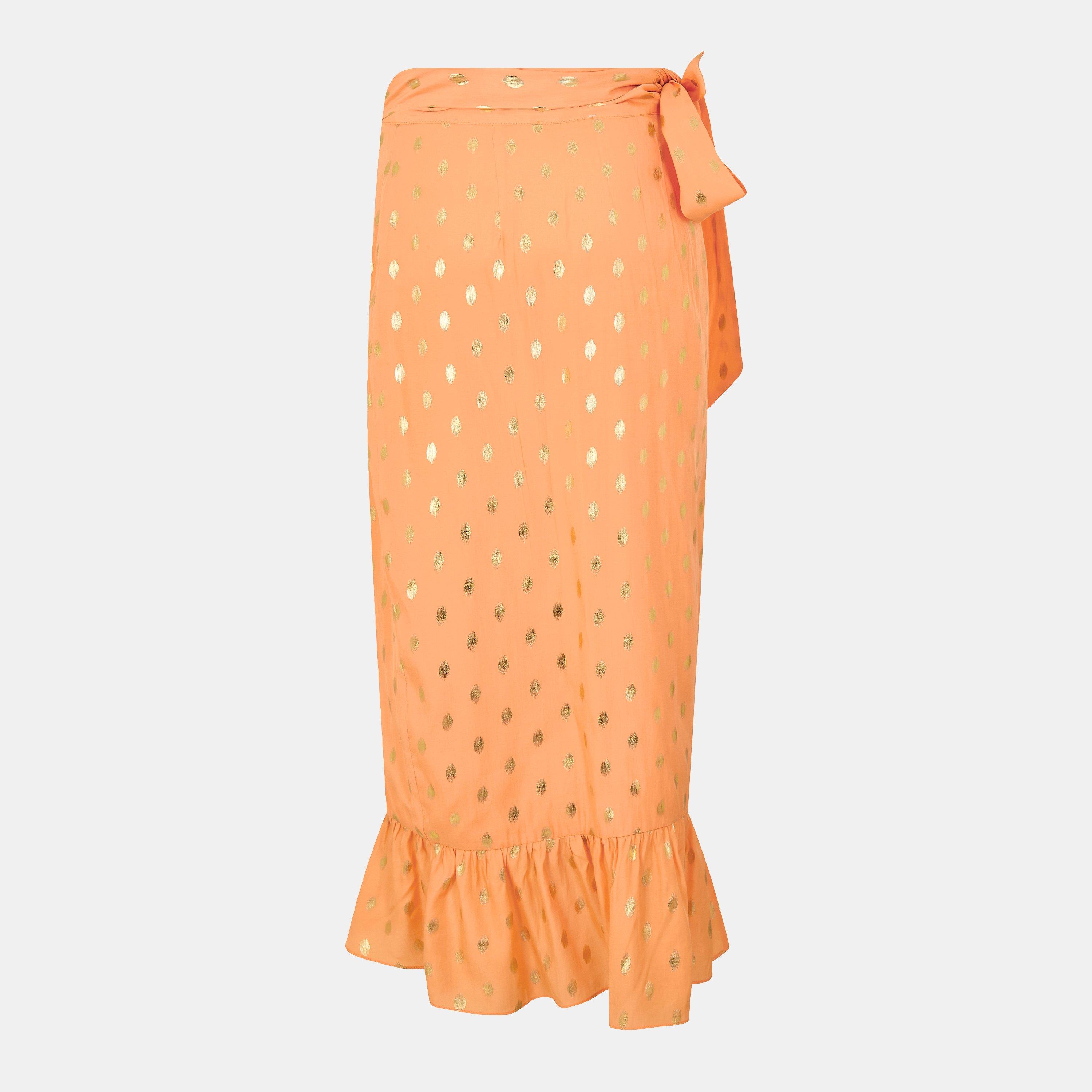 Peach - Never Fully Dressed - Women's Fleck Jaspre Wrap Skirt - 2